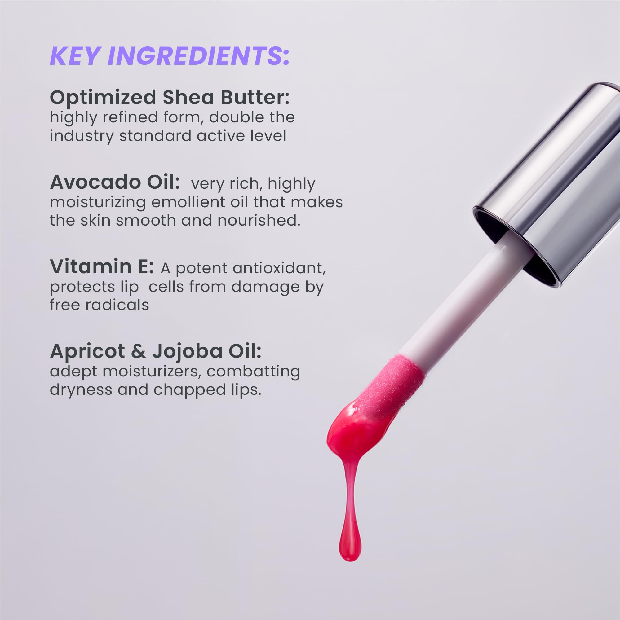 Wonderskin Lip Oil Rehab Serum - Tinted Lip Oil, Hydrating, Moisturizing, and Non-Sticky Deep Red Tint Serum for Dry Lips (Honey) Halalzen