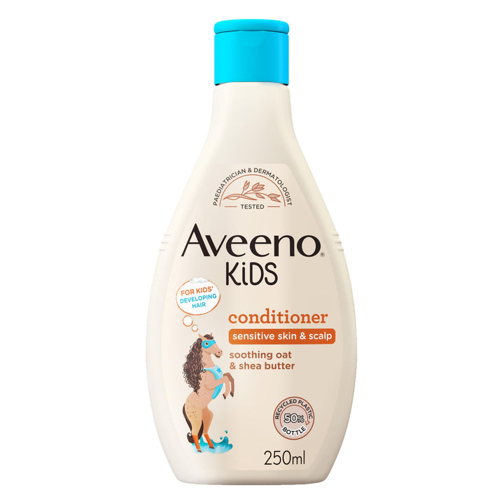 Aveeno Baby Kids Conditioner 250ml | Enriched with Soothing Oat & Shea Butter | Hair Conditioner for Children Developed for Your Little Superhero | Childrens Toiletries Sets Halalzen