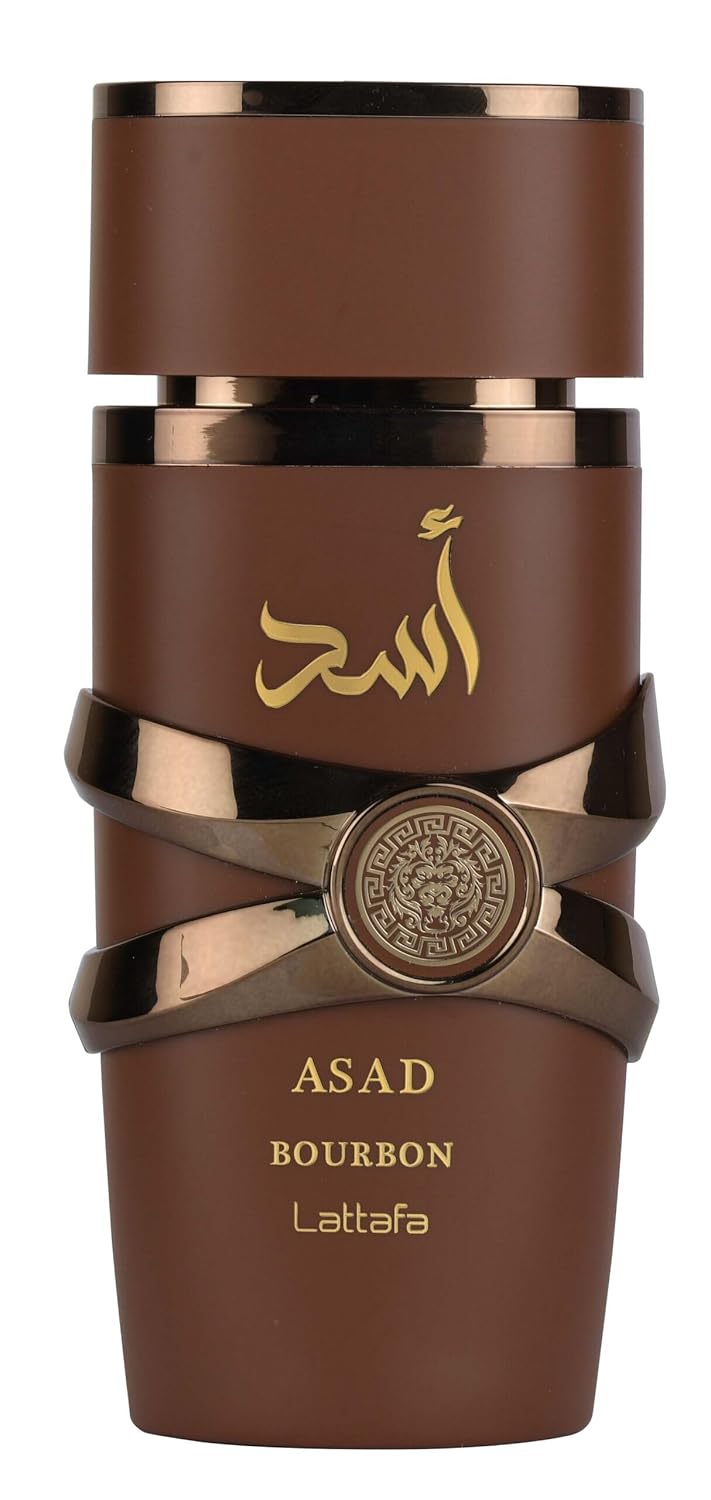 Lattafa Asad Bourbon for Unisex Eau de Parfum Spray, 3.4 Ounce / 100 ml | for Unisex