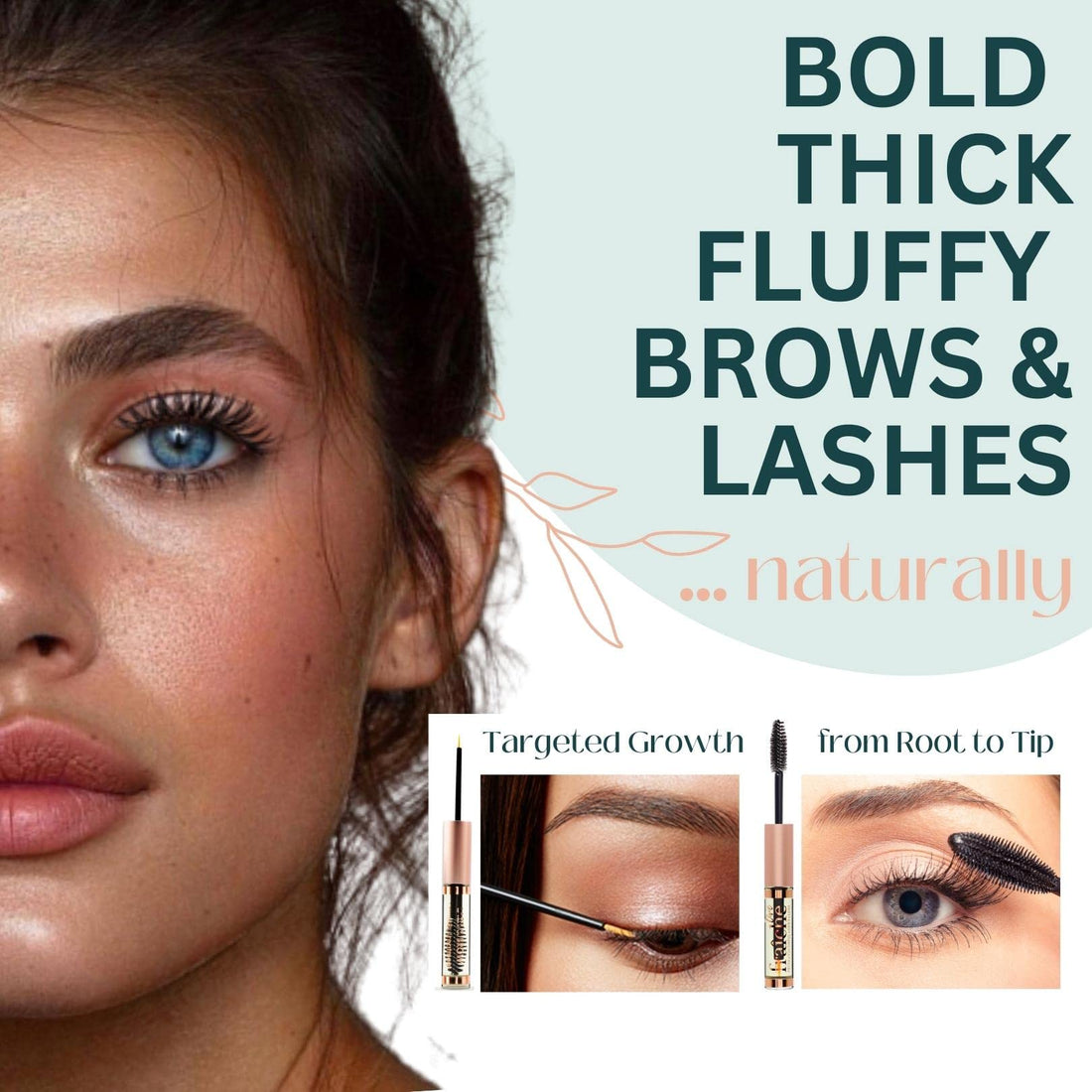 Live Fraiche Organic Castor Oil Lash Serum for Hair Growth, Eyebrow Eyelash Growth Serum, 100% Pure Cold Pressed Hexane Free (2oz Glass Bottle + FILLED Mascara Tube) Halalzen