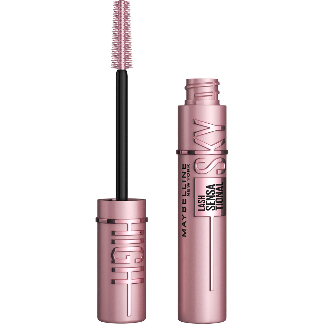 Maybelline Lash Sensational Sky High Washable Mascara Make-up, Volumen, Verlängerung, Definition, Schwung, Multiplikation, aufbaufähige Formel, Very Black, 1 Stück