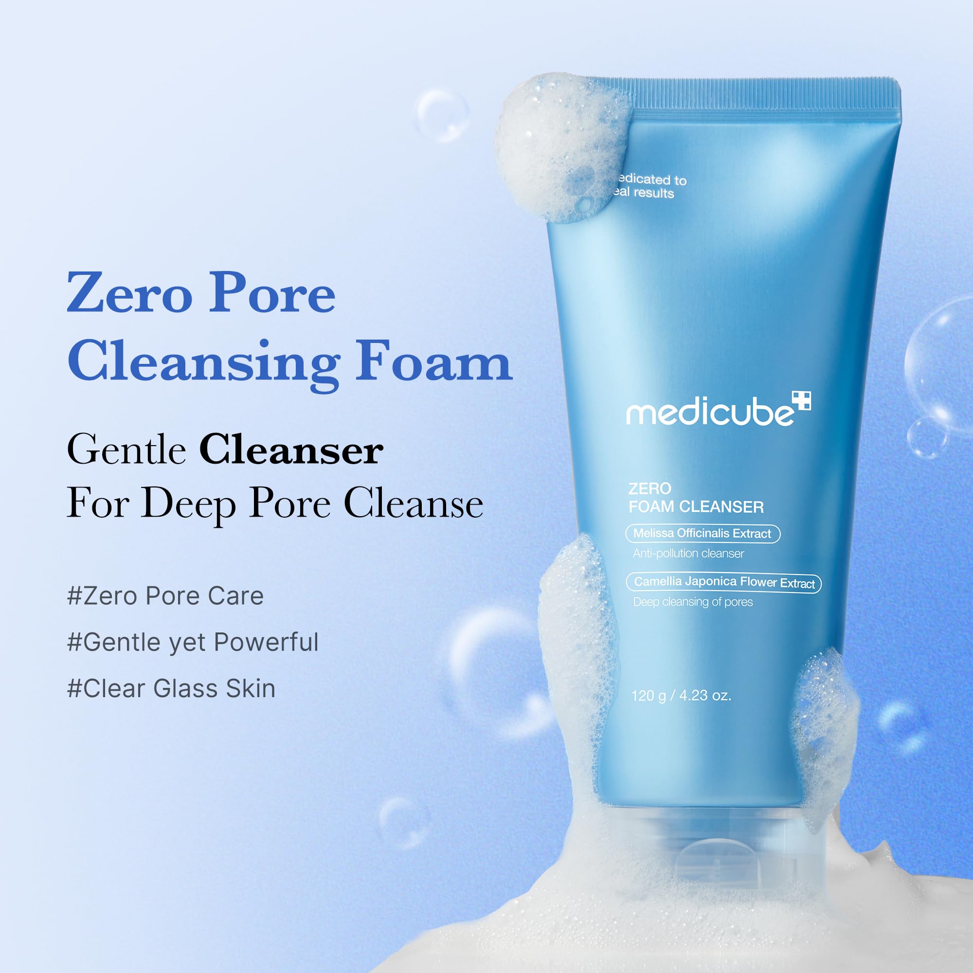 medicube Zero Foam Cleanser for Sensitive Skin - Sebum Control, Moisture Balance, and Pore Minimization | Korean Skincare 120g