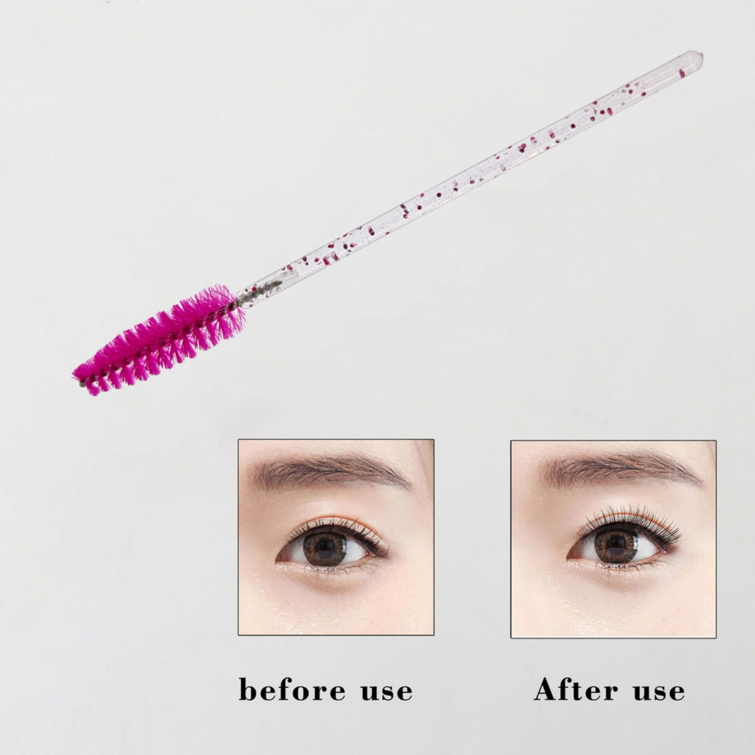 ZHIYE 50 pcs Eyelash Mascara Brushes, Wands Applicator Eyebrow Brush Makeup Kit, Eyebrow Castor Oil Brush Makeup Tool Halalzen
