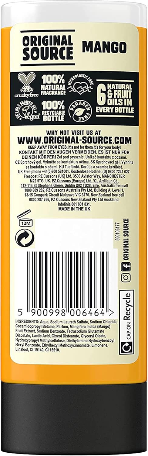 Original Source Mango Shower Gel, 500 ml