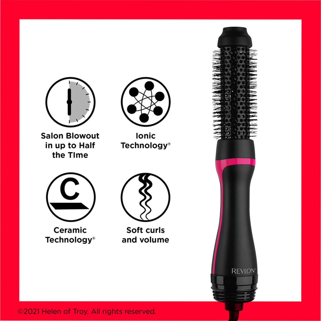 Revlon Hair Tools RVHA6017UK Tangle Free Hot Air Styler, Black Halalzen