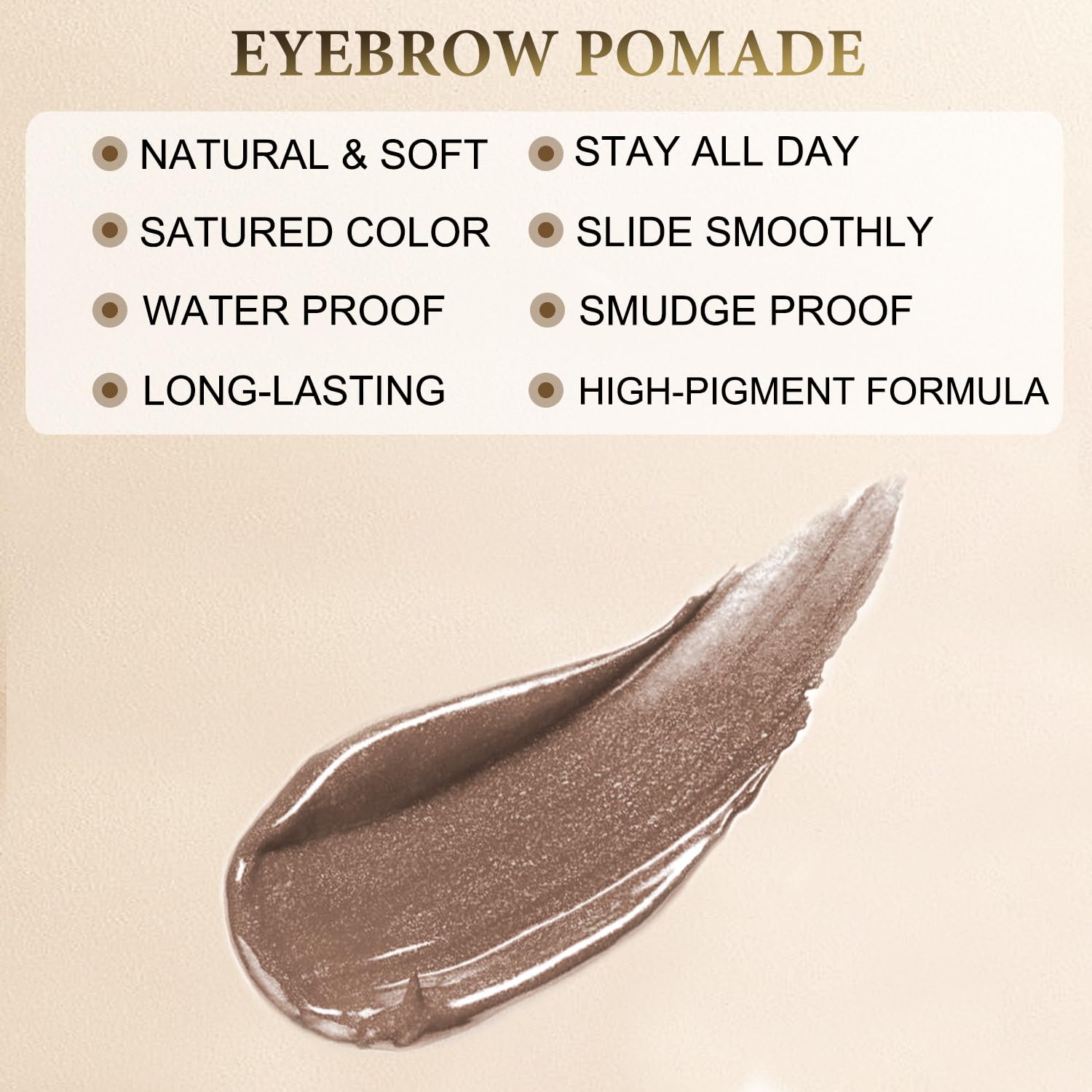 LAVONE Makeup Kit With Eyebrow Stamp Pencil, Waterproof Brow Pencil & Pomade, Eyeliner, Dual-ended Eyebrow Brush, Dark Brown