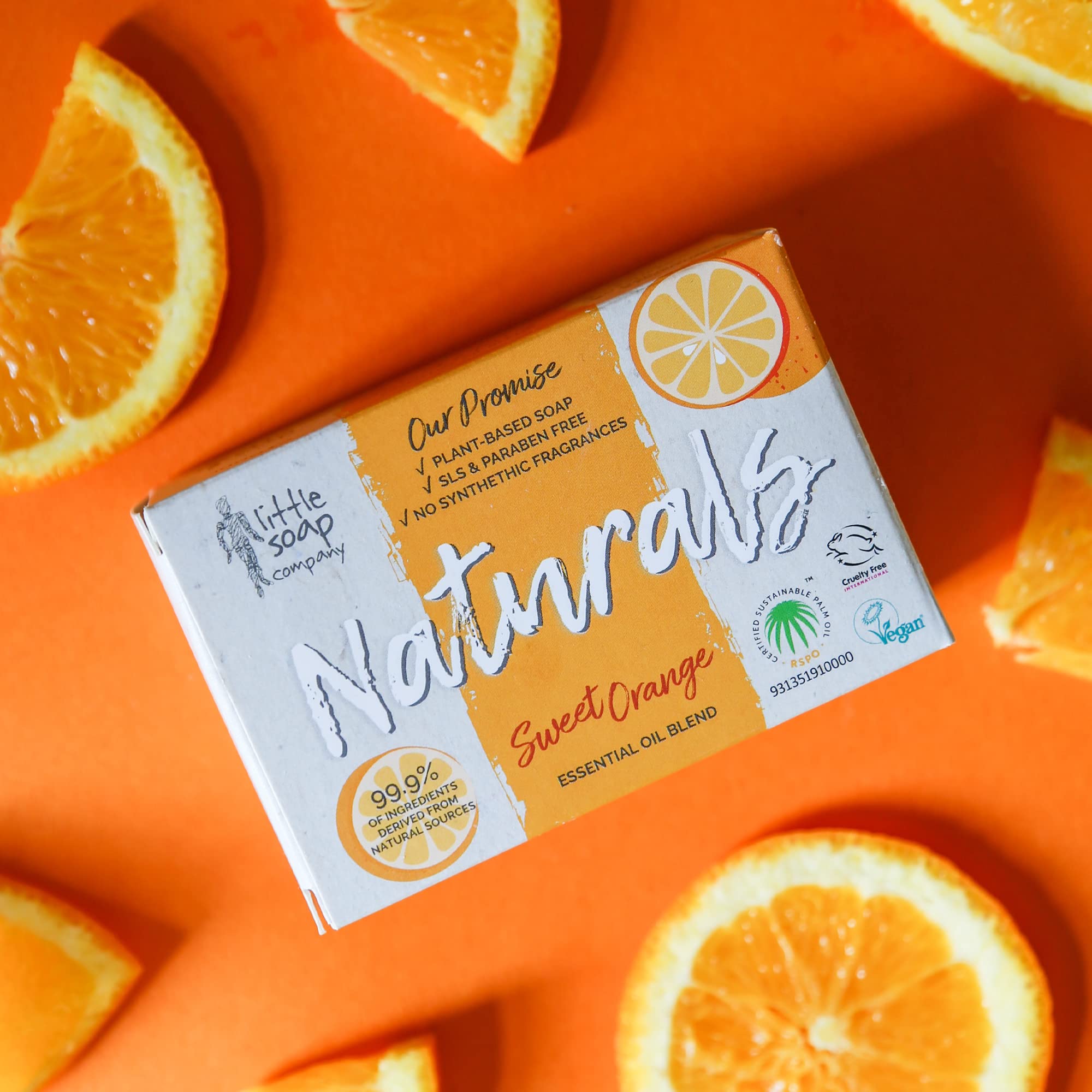 Little Soap Company Natural Range - Citrus & Lavender Soap Bar 100g | Vegan, Cruelty Free & Eco Friendly Body, Face & Hand Soap | Free from SLS & Parabens | Antibacterial with Cleansing Essential Oils Halalzen