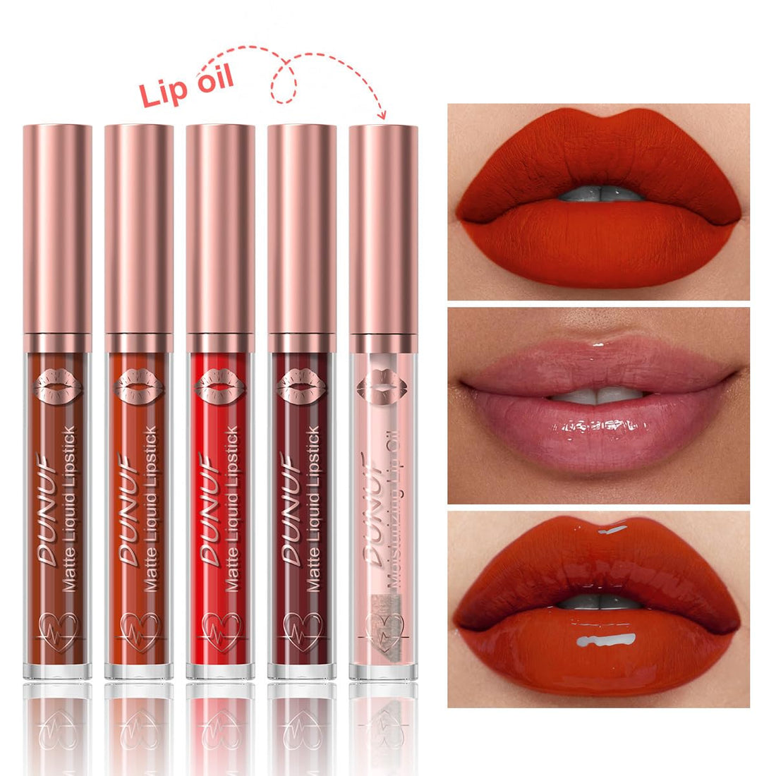 12 Colors Matte Liquid Lipstick Set Velvety Lip Gloss Lip Kit Waterproof Long Lasting Wear Nude Lip Gloss Beauty Cosmetics Gift Box Set (Set A, Set A) Halalzen