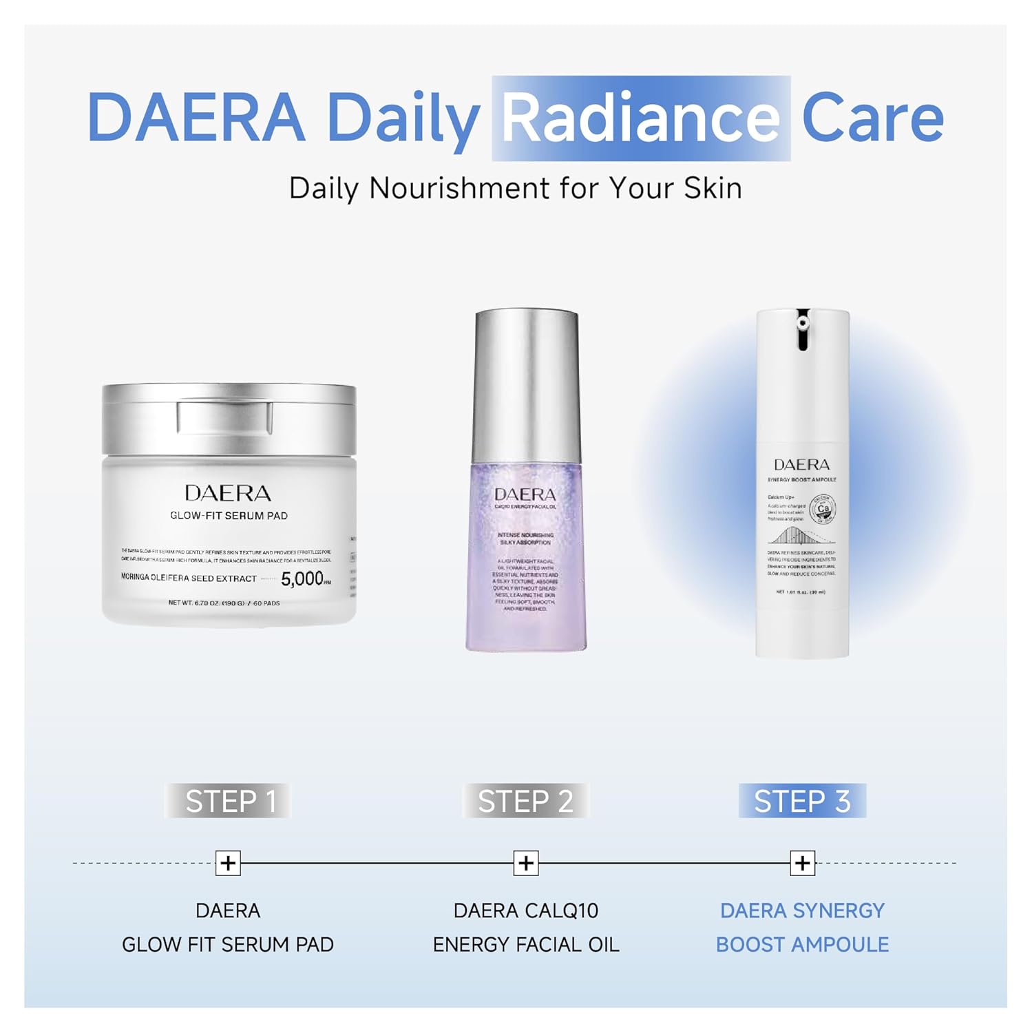 DAERA Synergy Boost Ampoule – Korean Brightening & Hydrating Face Serum, Dark Spot Correcting & Anti-Aging Ampoule with Calcium Up+ Complex, Firming Serum for Glowing Skin, 30ml Halalzen