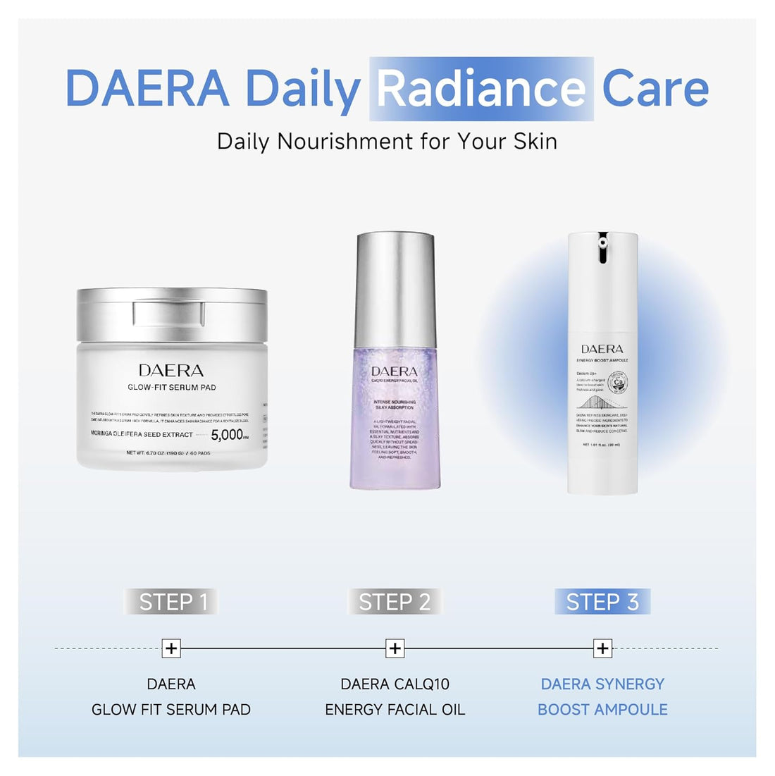 DAERA Synergy Boost Ampoule – Korean Brightening & Hydrating Face Serum, Dark Spot Correcting & Anti-Aging Ampoule with Calcium Up+ Complex, Firming Serum for Glowing Skin, 30ml Halalzen