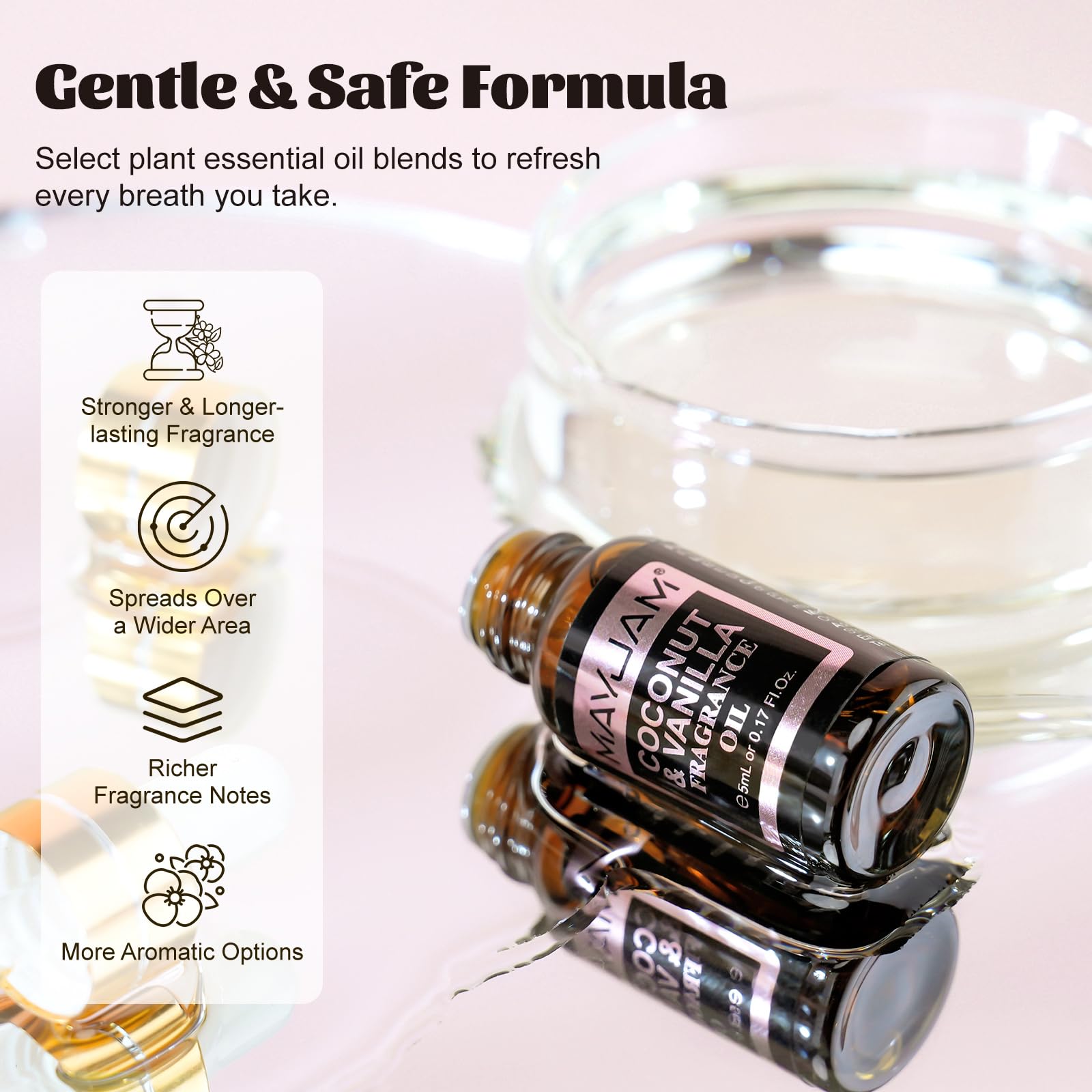 MAYJAM Fragrance Oil Gift Set, Top 20 Essential Oils Set for Diffusers for Home, Long Lasting Scented Oil Kit for Aromatherapy, Bath Bombs Soap Candle Making - 20Pcs x 5ml
