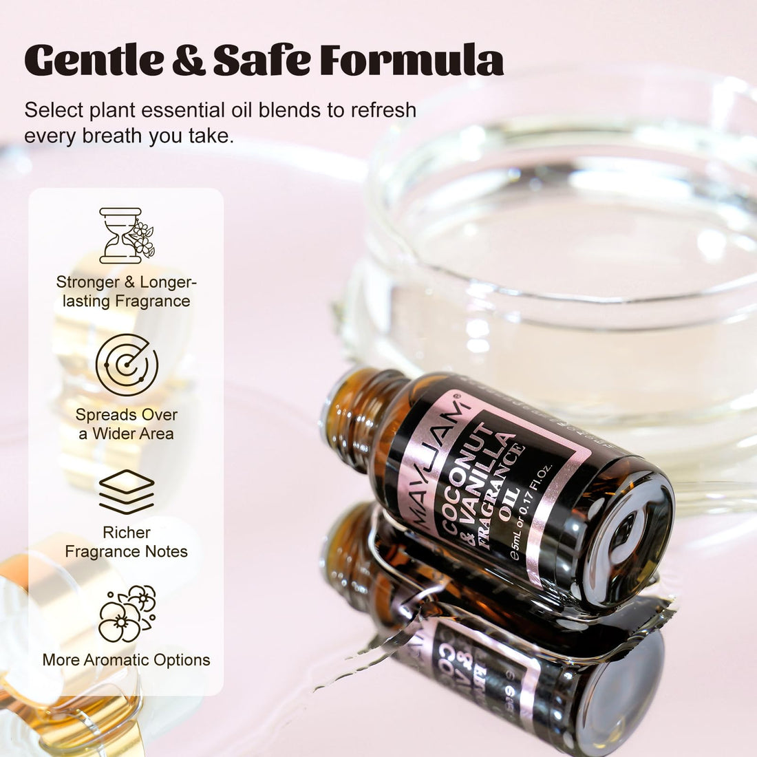 MAYJAM Fragrance Oil Gift Set, Top 20 Essential Oils Set for Diffusers for Home, Long Lasting Scented Oil Kit for Aromatherapy, Bath Bombs Soap Candle Making - 20Pcs x 5ml