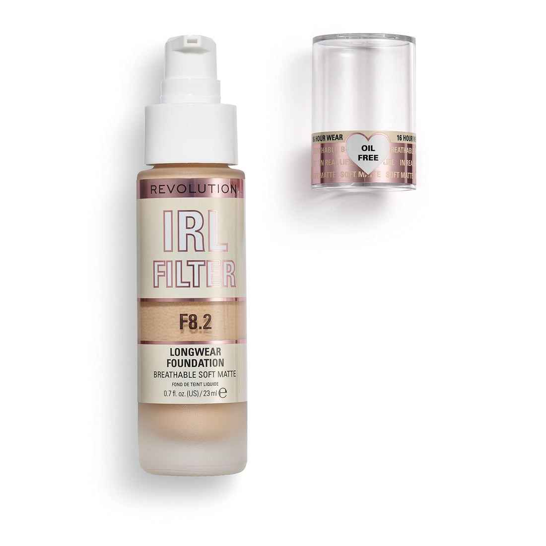 Makeup Revolution IRL Filter, Longwear Foundation, Medium to Full Coverage, Matte Finish, 16 Hour Wear, F5, Fair To Light Skin Tones, 23ml Halalzen