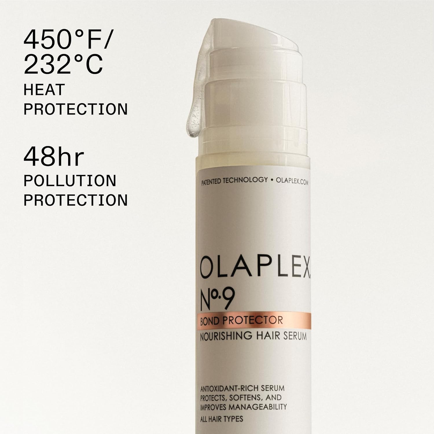 Olaplex Nº. 9 Bond Protector: Nourishing Hair Serum & Heat Protectant | Softens, Nourishes & Reduces Tangle & Static | For Coily, Curly, Straight, and Wavy, 90 mL / 3.0 Fl Oz Halalzen