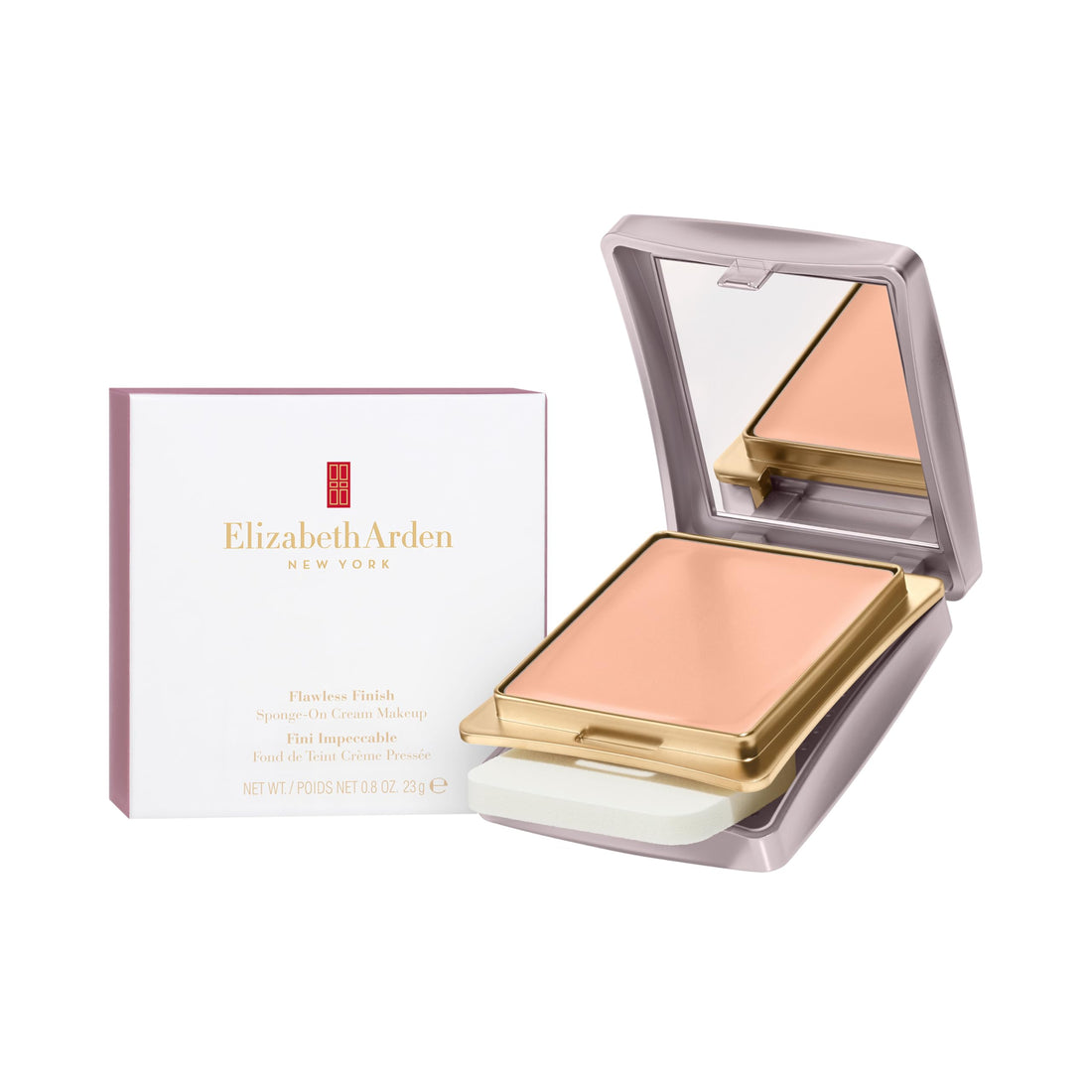 Elizabeth Arden Flawless Finish Sponge-On Cream Foundation Makeup, Medium-to-Full Coverage, Includes Compact & Applicator, 0.8oz Halalzen