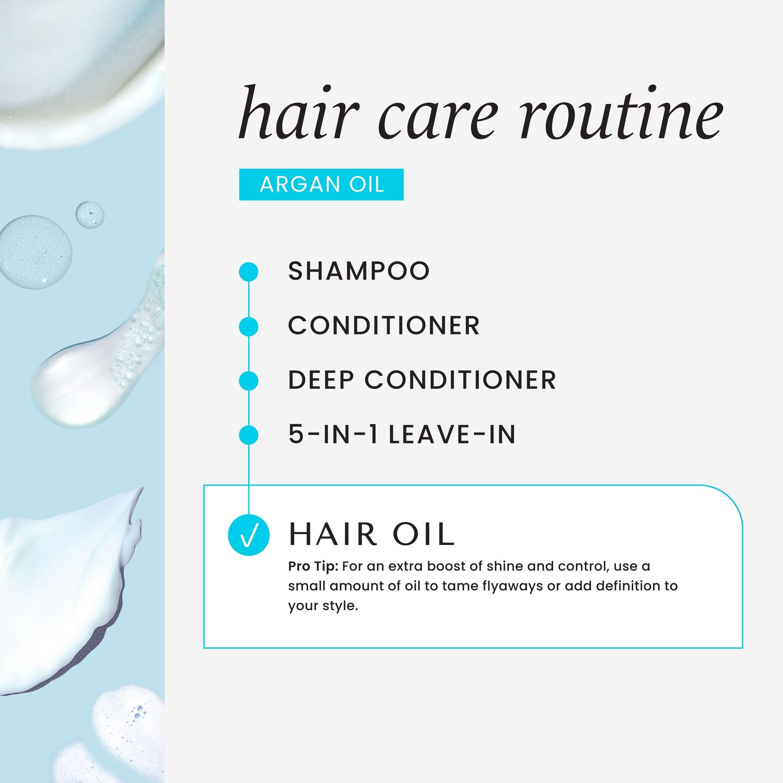 HASK Argan Oil Shine Oil Vial Repairing for All Hair Types, colour safe, gluten free, sulfate free, paraben free - 1 18mL Vial