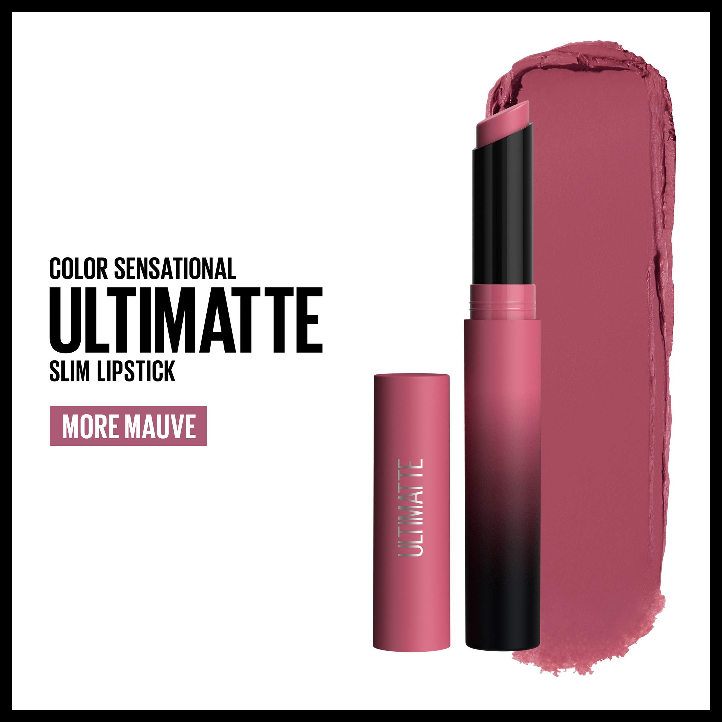 Maybelline Color Sensational Ultimatte Matter Lippenstift, nicht austrocknend, intensive Farbpigmente, More Truffle, Kakaobraun, 1 Stück