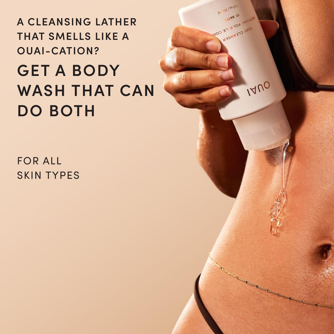OUAI Body Cleanser, St. Barts - Foaming Body Wash with Jojoba Oil and Rosehip Oil to Hydrate, Nurture, Balance and Soften Skin - Paraben, Phthalate and Sulfate Free Skin Care Products - 300ml