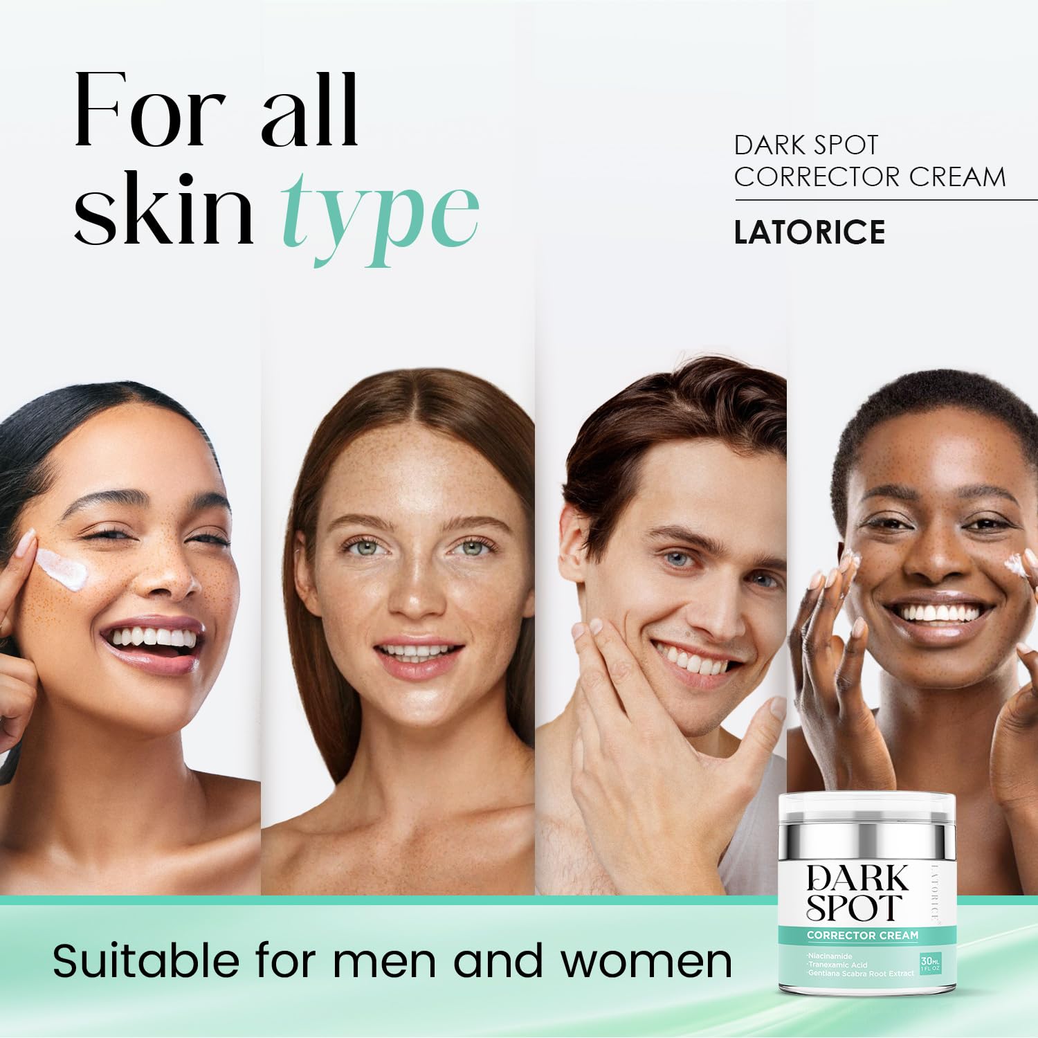 Dark Spot Remover for Face & Body: Dark Spot Corrector Cream for Sun Spot Melasma Freckles - Natural Ingredient Enriching Skin Care For women and men (50g) Halalzen