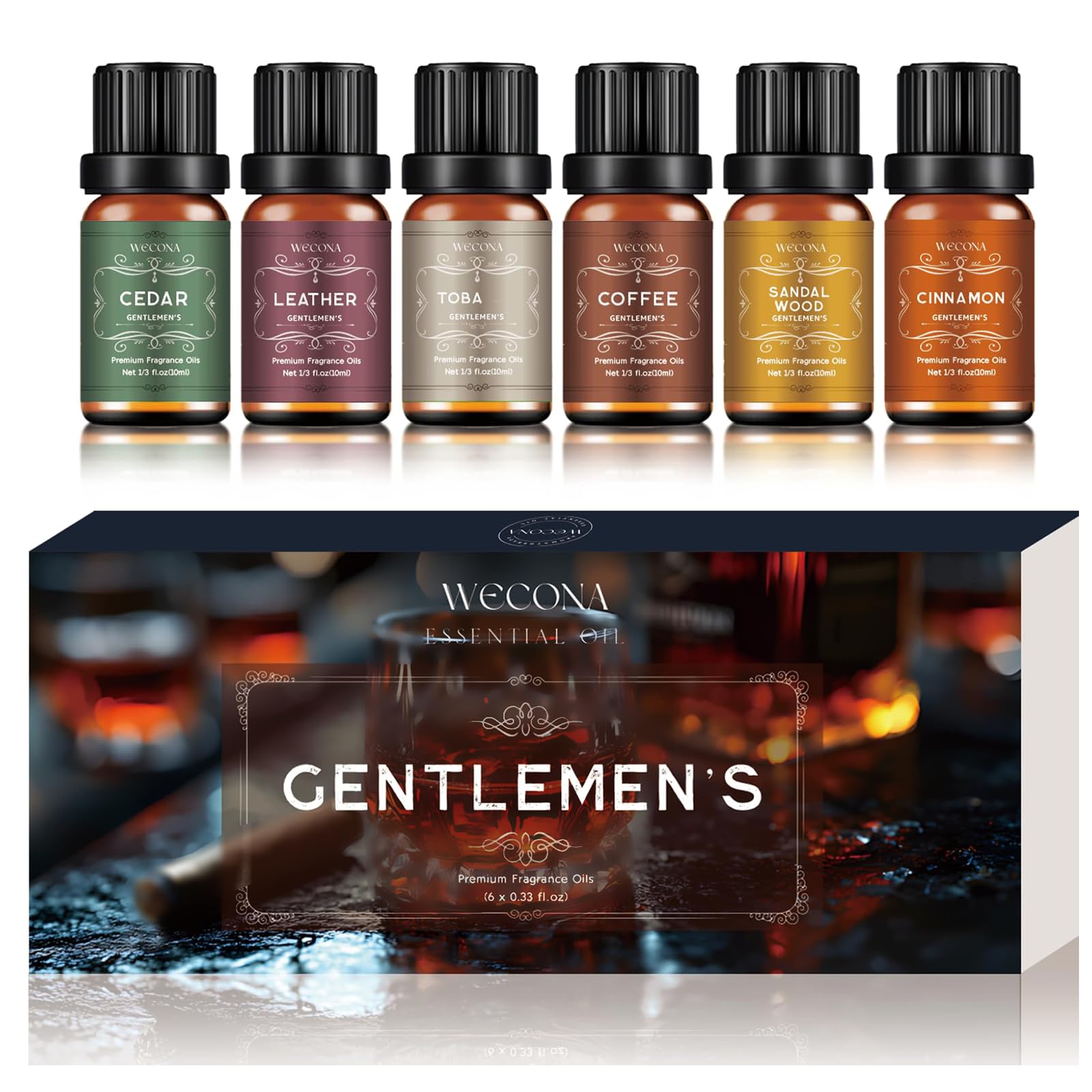 Premium Hotel Fragrance Oil Collection for Diffusers, Essential Oils for Diffusers for Home, Hotel Diffuser Fragrance Oils,Spa & Candle Making, White Tea, Citrus Luxe, Velvet Night and More - 6x10ml