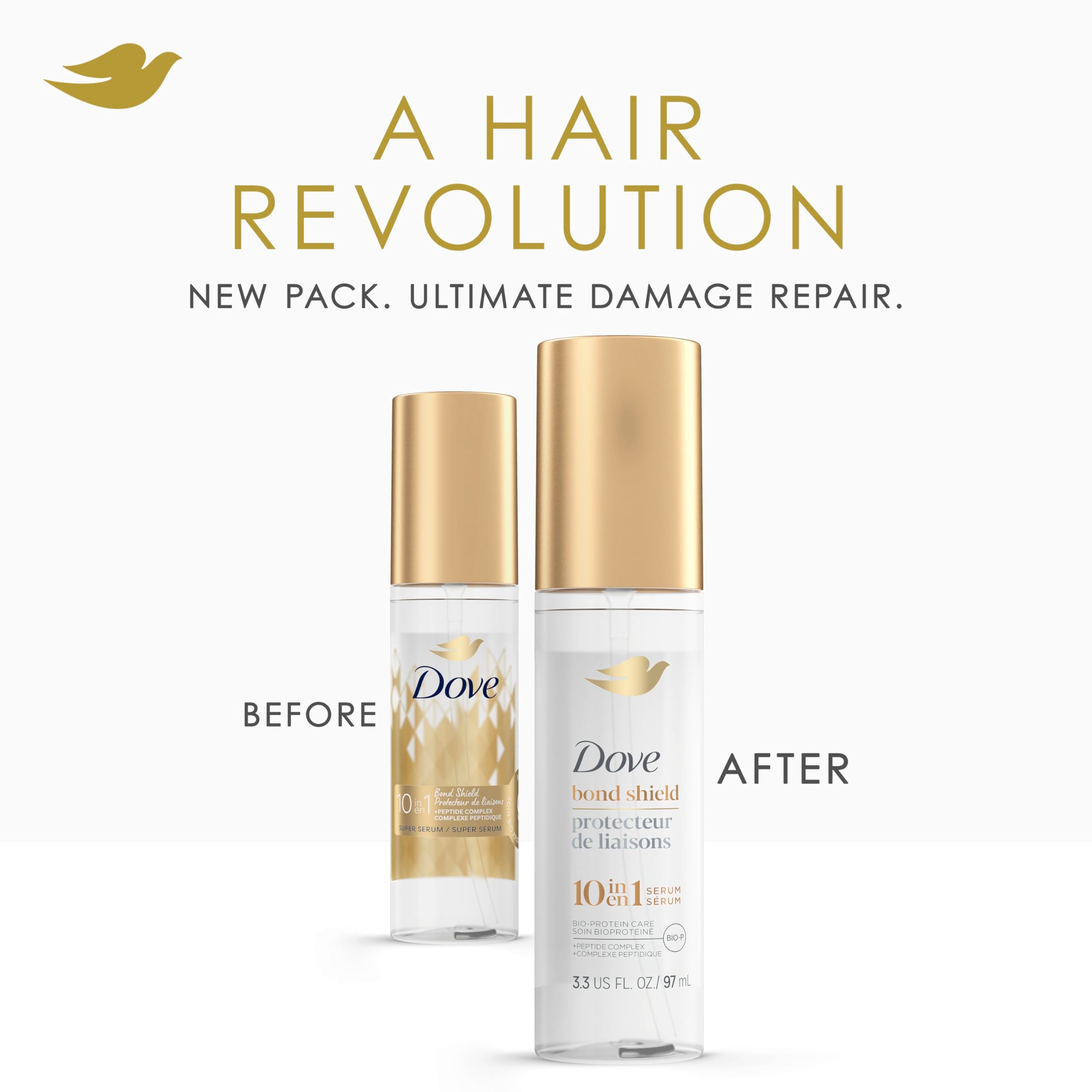 Dove Intensive Repair Amino Serum for Damaged Hair with Bio-Protein Care Technology 3.3 oz Halalzen
