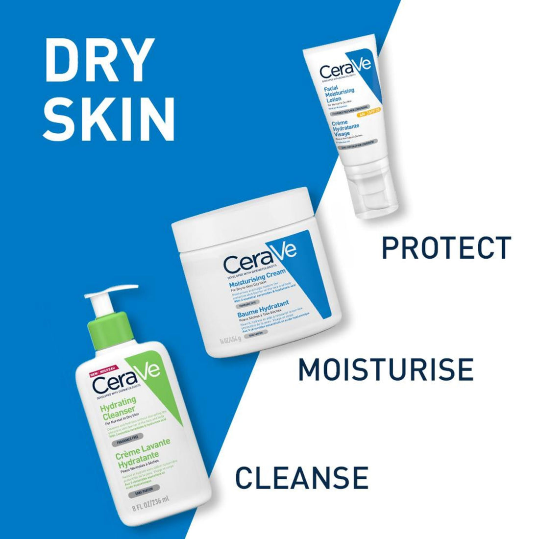 CeraVe Hydrating Cleanser for Normal to Dry Skin ml with Hyaluronic Acid and 3 Essential Ceramides