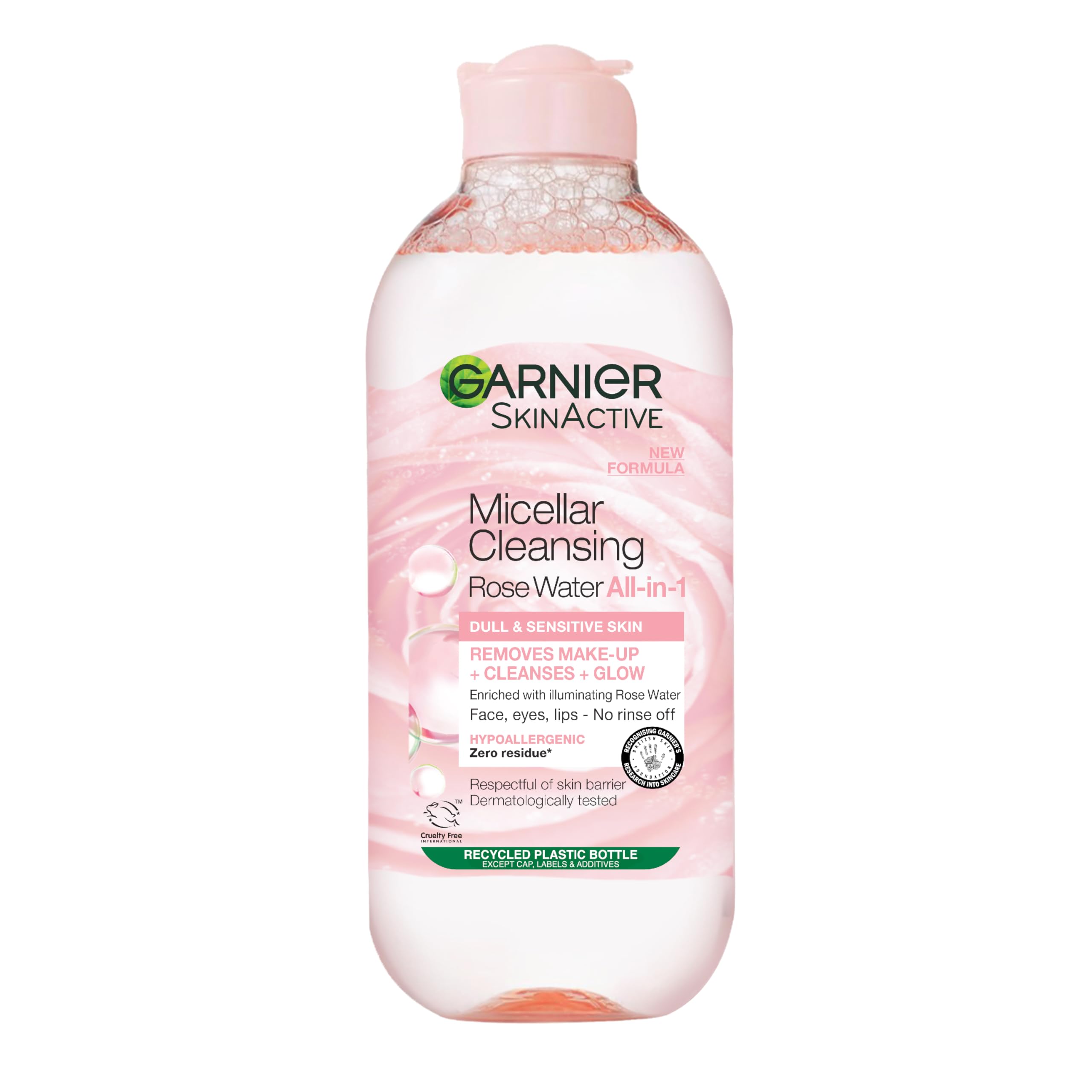 Garnier Micellar Rose Cleansing Water 700ml, Gentle face Cleanser & Makeup Remover, Hypoallergenic. Vegan Formula, Suitable For Dull And Sensitive Skin, Glow Boosting Formula, Dermatologically Tested Halalzen