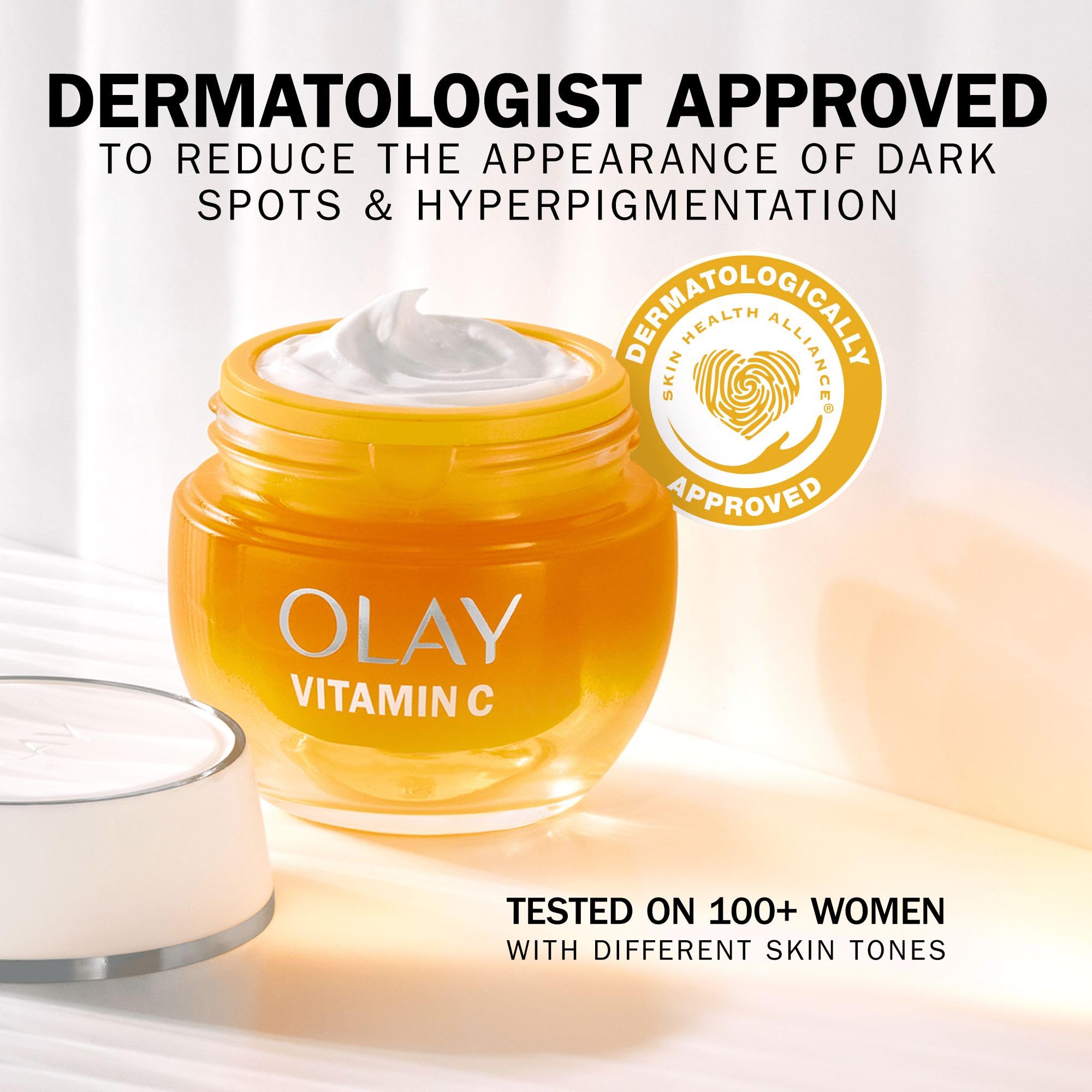 Olay Vitamin C Serum for Face, Skincare with AHA and Niacinamide at 99 Percent Purity, Brightening Skin Care with 3 Actions: Anti Dark Spot Action, Evens, Hydrates, Non Greasy, Non Sticky, 40ml