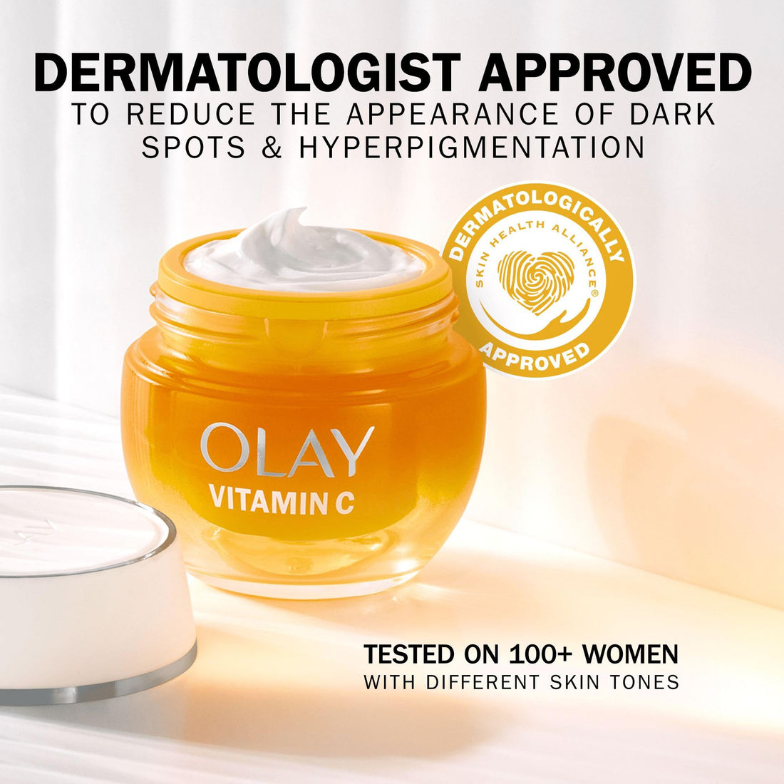 Olay Vitamin C Serum for Face, Skincare with AHA and Niacinamide at 99 Percent Purity, Brightening Skin Care with 3 Actions: Anti Dark Spot Action, Evens, Hydrates, Non Greasy, Non Sticky, 40ml