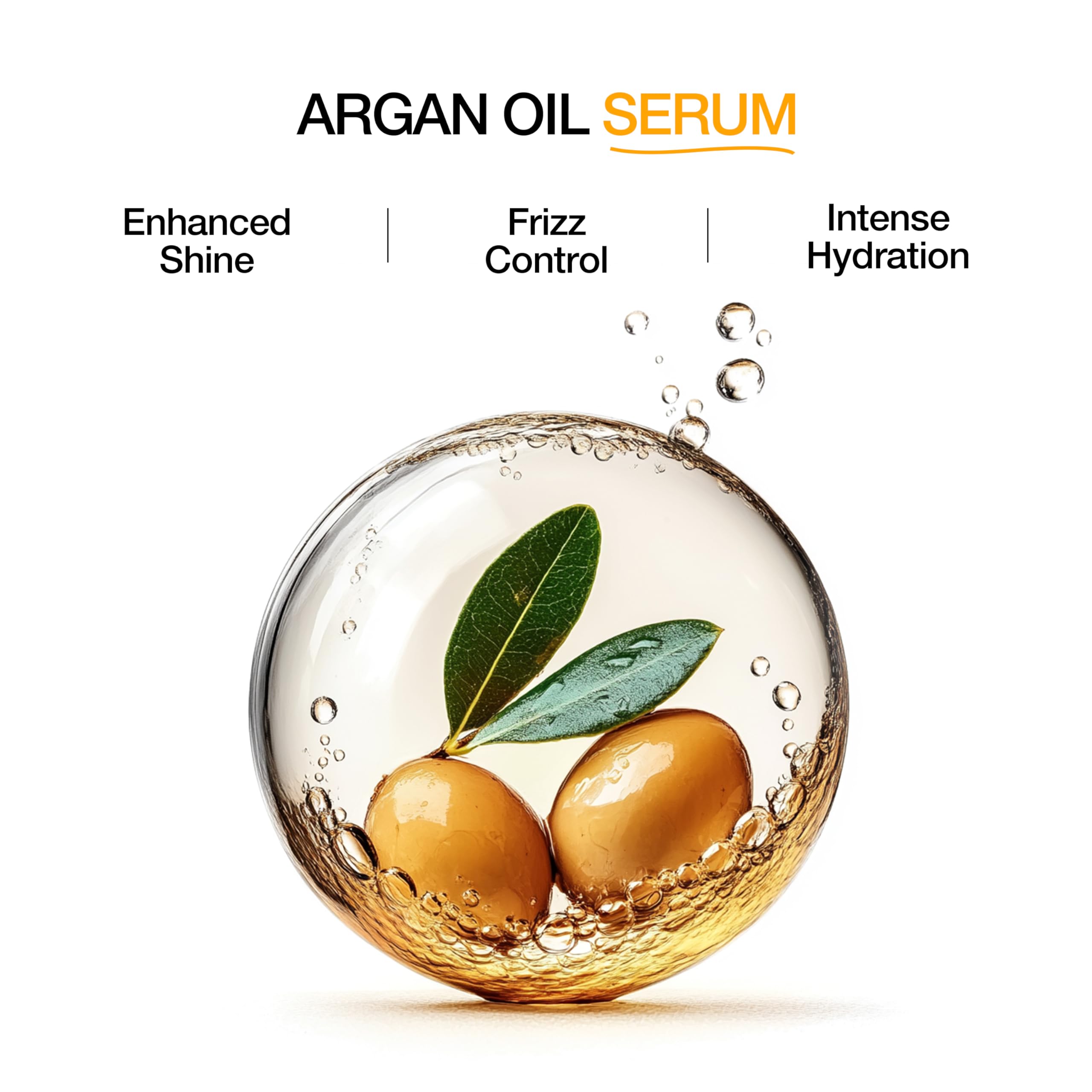 Hair Oil Keratin Treatment Serum By GK HAIR - Argan Oil Lightweight Formula For Frizz Control Heat Protection Add Shine Repair Dry Damaged Hydrating Sulfate Free All Hair Types Men Women - 50ml