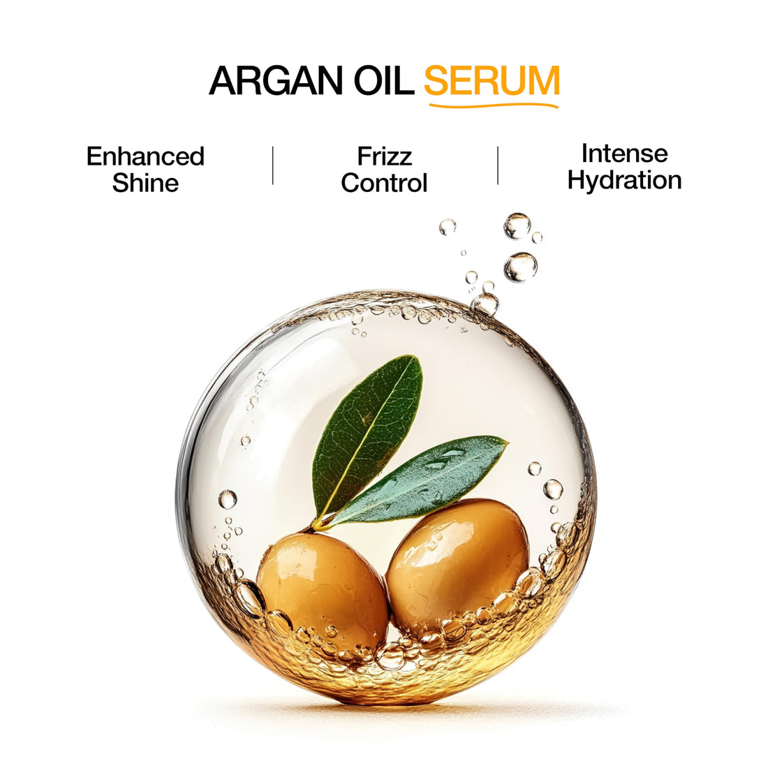 Hair Oil Keratin Treatment Serum By GK HAIR - Argan Oil Lightweight Formula For Frizz Control Heat Protection Add Shine Repair Dry Damaged Hydrating Sulfate Free All Hair Types Men Women - 50ml