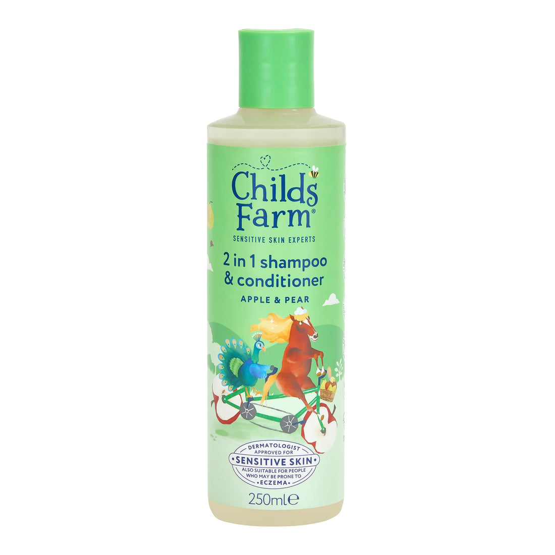 Childs Farm 2 in 1 Hair Shampoo and Conditioner, Gentle Tear Free, Apple and Pear Fragrance, Children, Kids, Baby, 250ml
