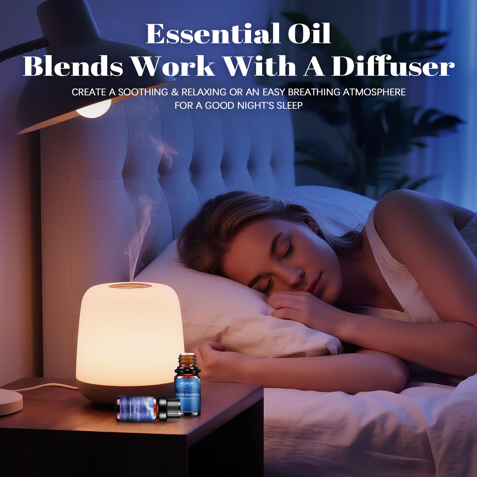 AESHORY 6 x 10ml Hotel Essential Oils Set, Premium Luxury Aroma Oil Scented Oil for Diffuser for Home, Humidifier, Candle Making, Air Freshening