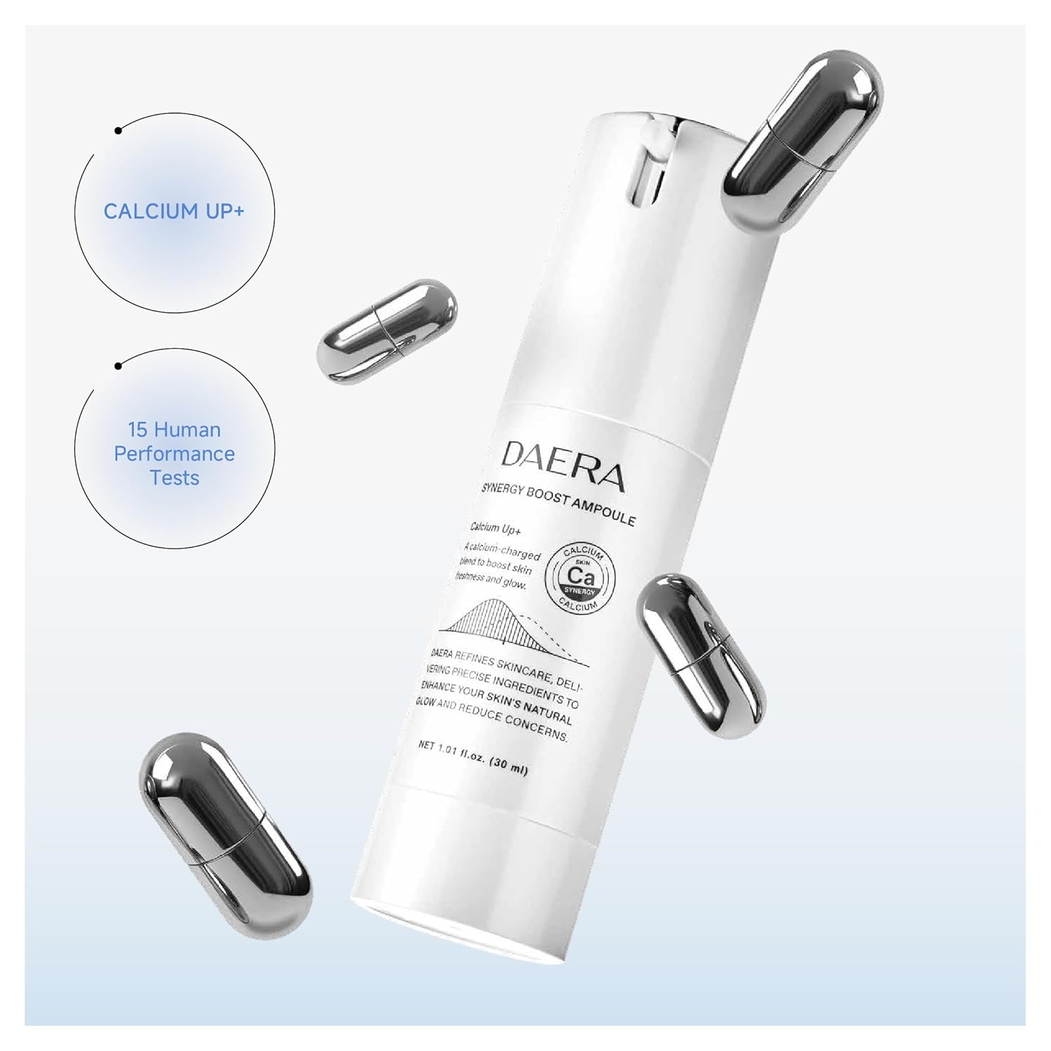 DAERA Synergy Boost Ampoule – Korean Brightening & Hydrating Face Serum, Dark Spot Correcting & Anti-Aging Ampoule with Calcium Up+ Complex, Firming Serum for Glowing Skin, 30ml Halalzen