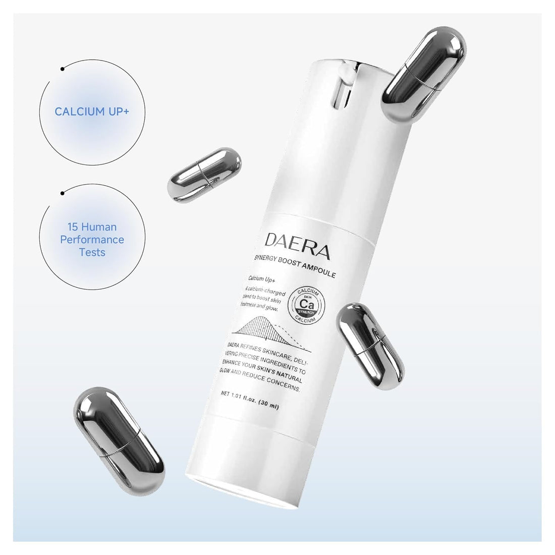 DAERA Synergy Boost Ampoule – Korean Brightening & Hydrating Face Serum, Dark Spot Correcting & Anti-Aging Ampoule with Calcium Up+ Complex, Firming Serum for Glowing Skin, 30ml Halalzen