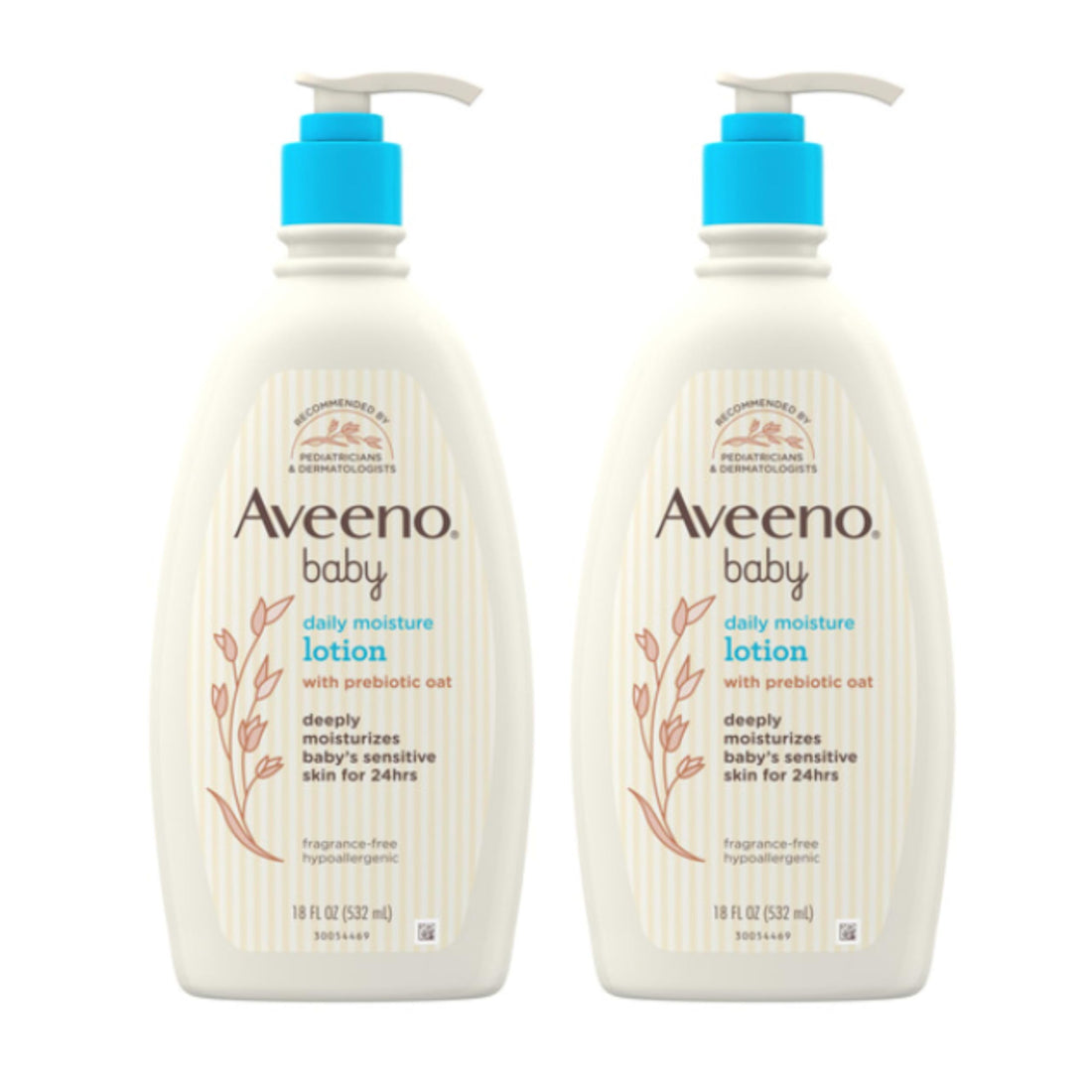 Aveeno Baby Daily Moisture Body Lotion for Sensitive Skin, Hypoallergenic Moisturizing Baby Lotion with Nourishing Oatmeal to Deeply Moisturize Baby's Skin, Fragrance-Free, 18 fl. oz Halalzen