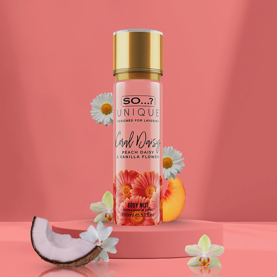 So…? Unique Womens White Blossom Body Mist Fragrance Spray 150ml Halalzen