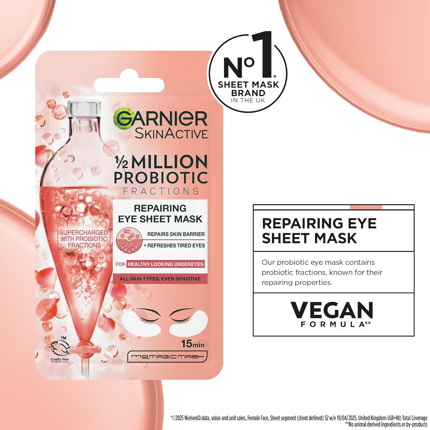 Garnier Mask Icons Discovery Collection - Face & Eye Sheet Masks Set for Dehydrated, Dull and Tired Skin, includes Vitamin C*, Hyaluronic Acid, Niacinamide - Pack of 5 sheet Masks