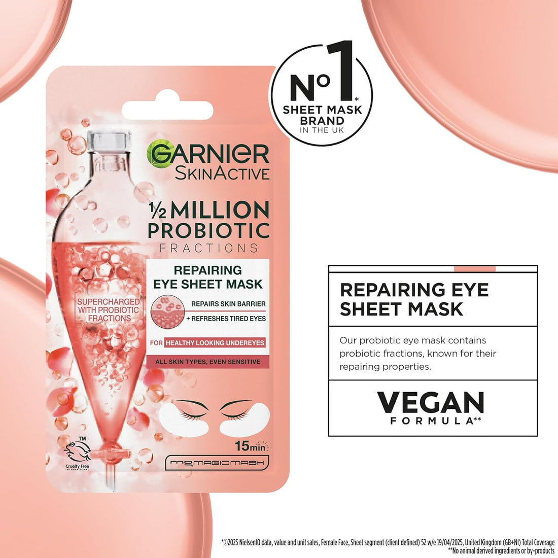 Garnier Mask Icons Discovery Collection - Face & Eye Sheet Masks Set for Dehydrated, Dull and Tired Skin, includes Vitamin C*, Hyaluronic Acid, Niacinamide - Pack of 5 sheet Masks