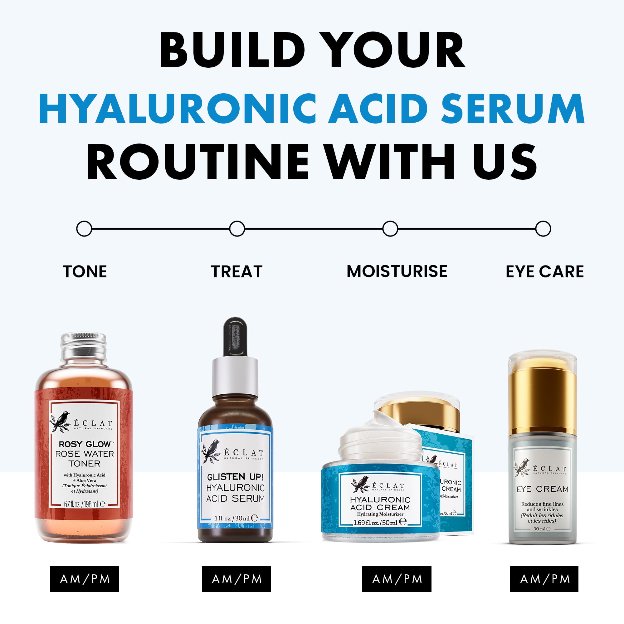 Eclat Skincare Glow Up Vitamin C Serum - Vitamin C Serum for Face with Hyaluronic Acid, Ferulic Acid & Vit E - Skin Brightening Face Care - Anti Aging, Hydrating & Dark Spot Lightening 30ml