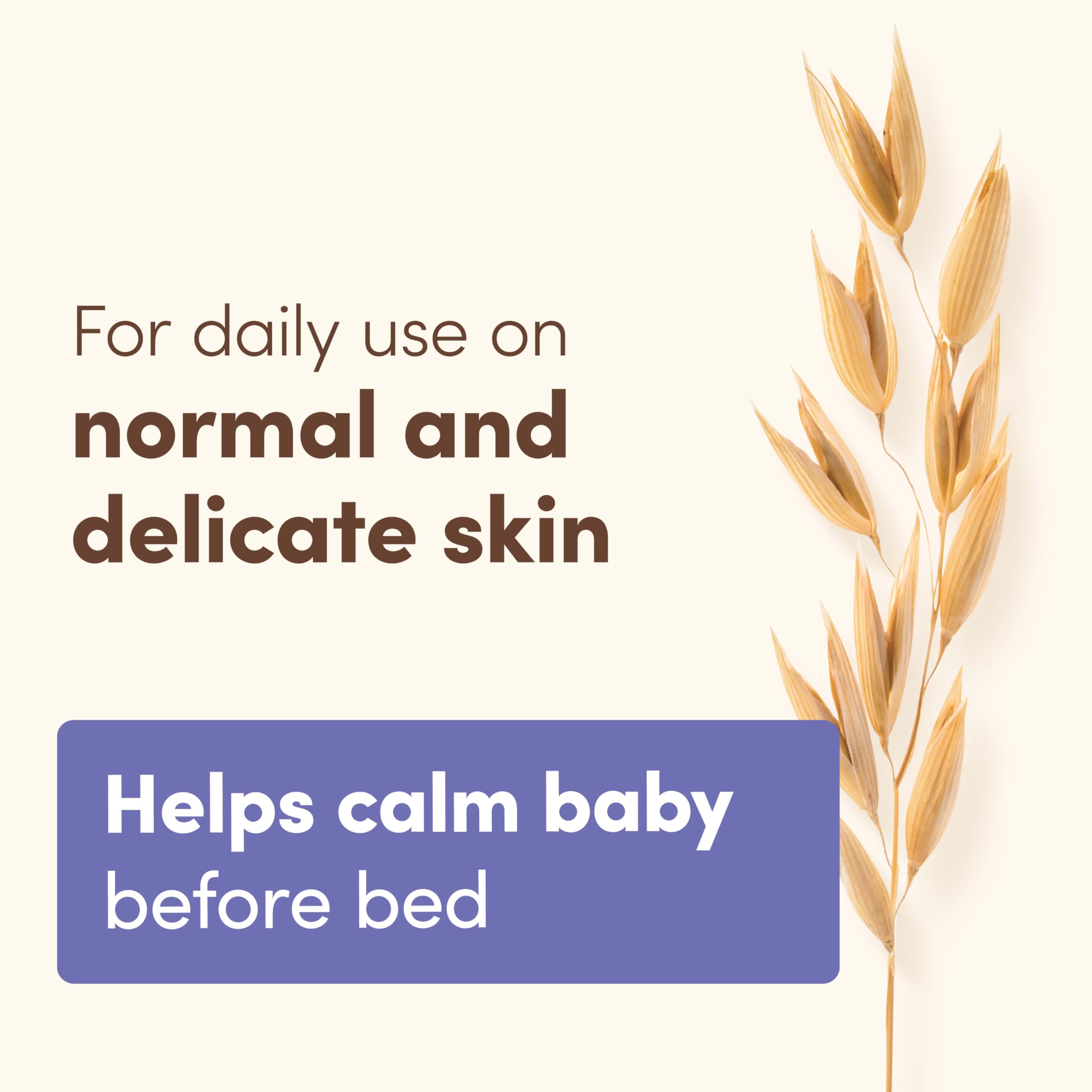 Aveeno Baby Calming Comfort Moisturizing Body Lotion with Relaxing Lavender & Vanilla Scents, Non-Greasy Baby Lotion, Nourishing Prebiotic Oatmeal, Paraben- & Phthalate-Free, 18 fl. oz Halalzen