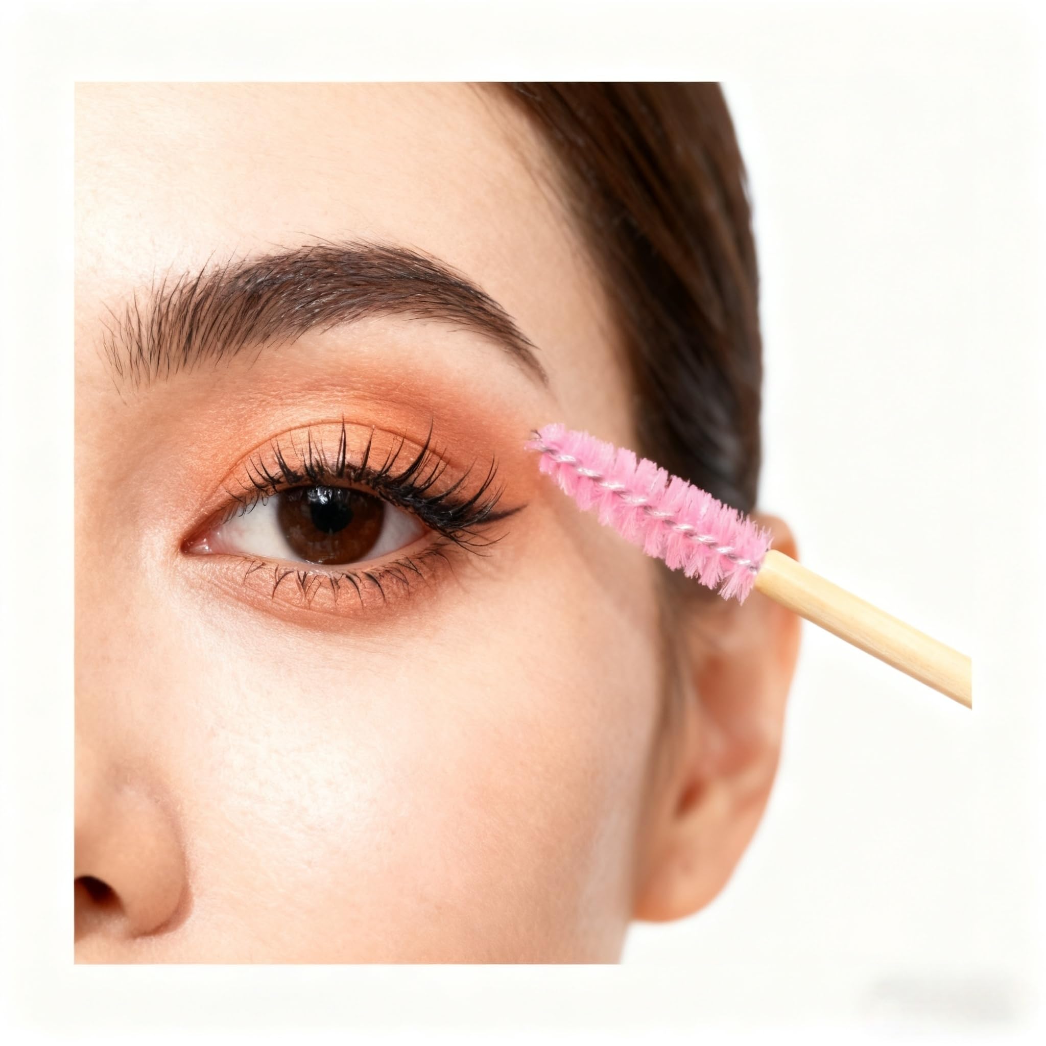ZHIYE 50 pcs Eyelash Mascara Brushes, Wands Applicator Eyebrow Brush Makeup Kit, Eyebrow Castor Oil Brush Makeup Tool Halalzen