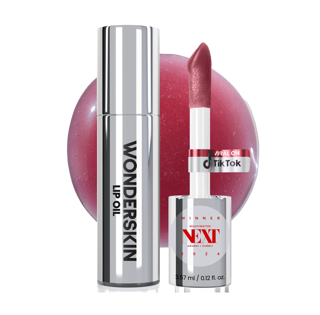 Wonderskin Lip Oil Rehab Serum - Tinted Lip Oil, Hydrating, Moisturizing, and Non-Sticky Deep Red Tint Serum for Dry Lips (Honey) Halalzen