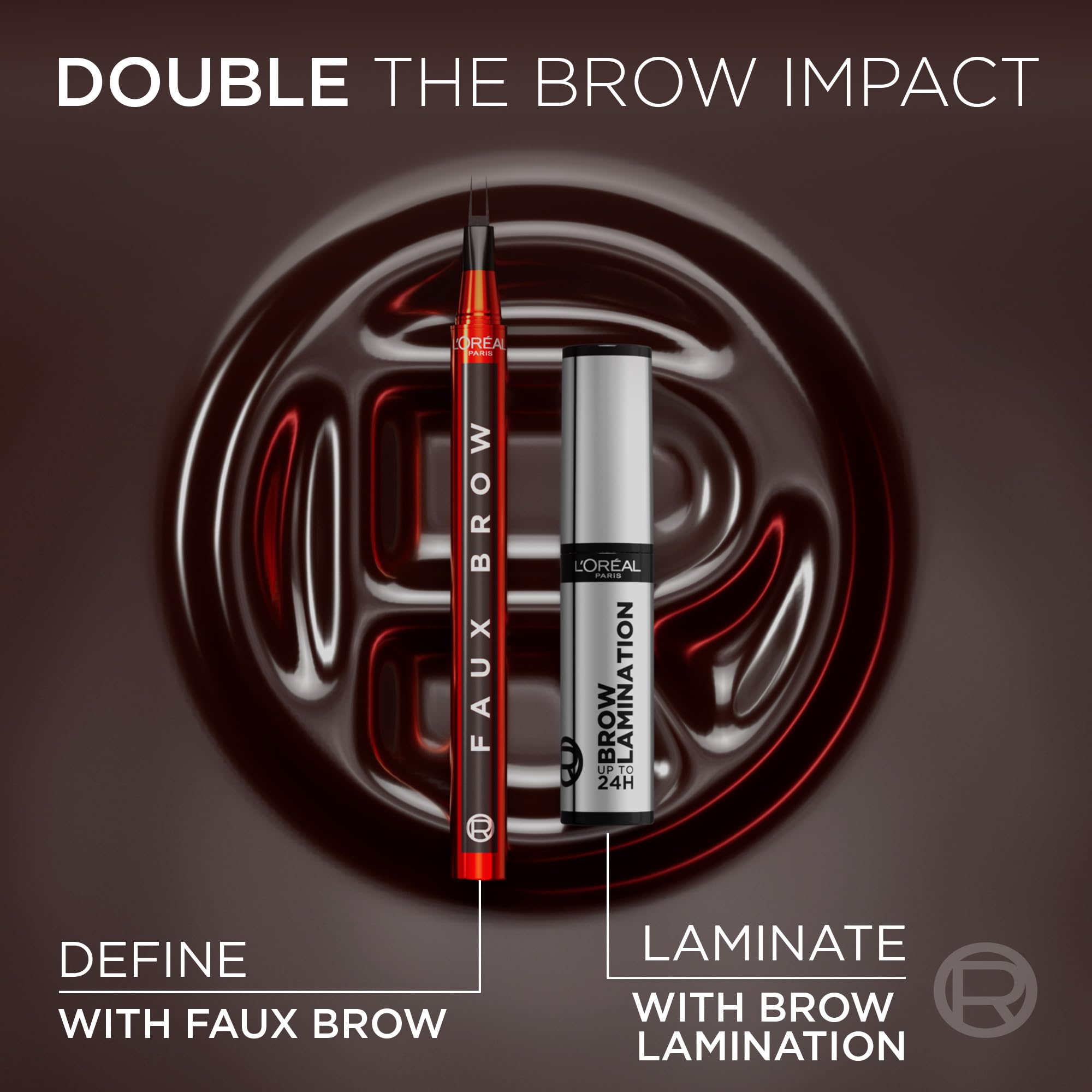 L'Oréal Paris Infallible Faux Brow, Double Brush Tip Brow Tint Pen, Natural Finish, Waterproof, Transfer and Smudge-Resistant, Shaping Brows for up to 48 hours, Shade: Light Brunette