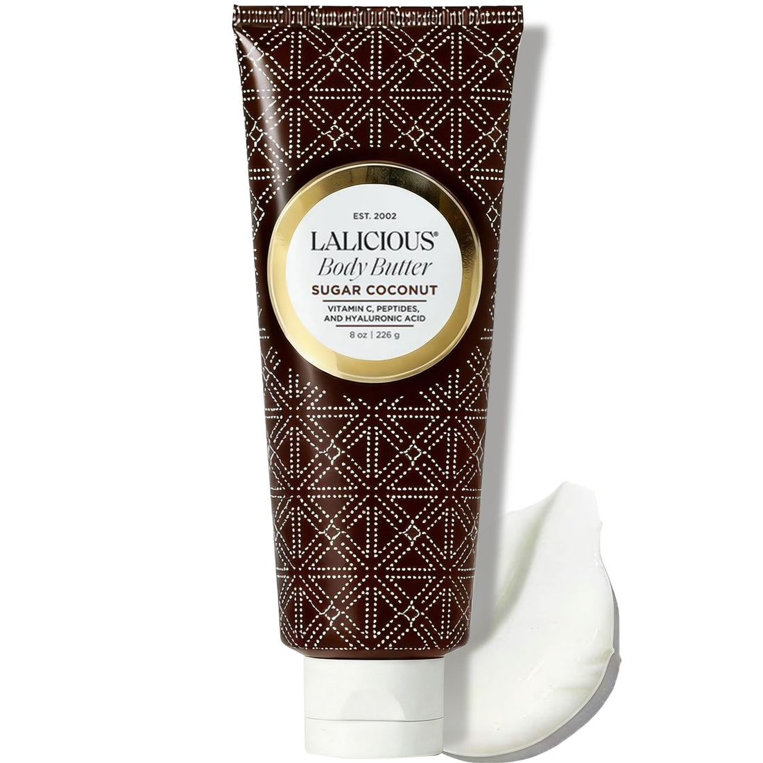 LaLicious Sugar Kiss® Whipped Body Butter 8oz | Ultra-Hydrating Shea Butter Body Cream with Hyaluronic Acid, Vitamin C & Peptides | Moisturizing Lotion for Dry Skin | Firming & Skin-Softening
