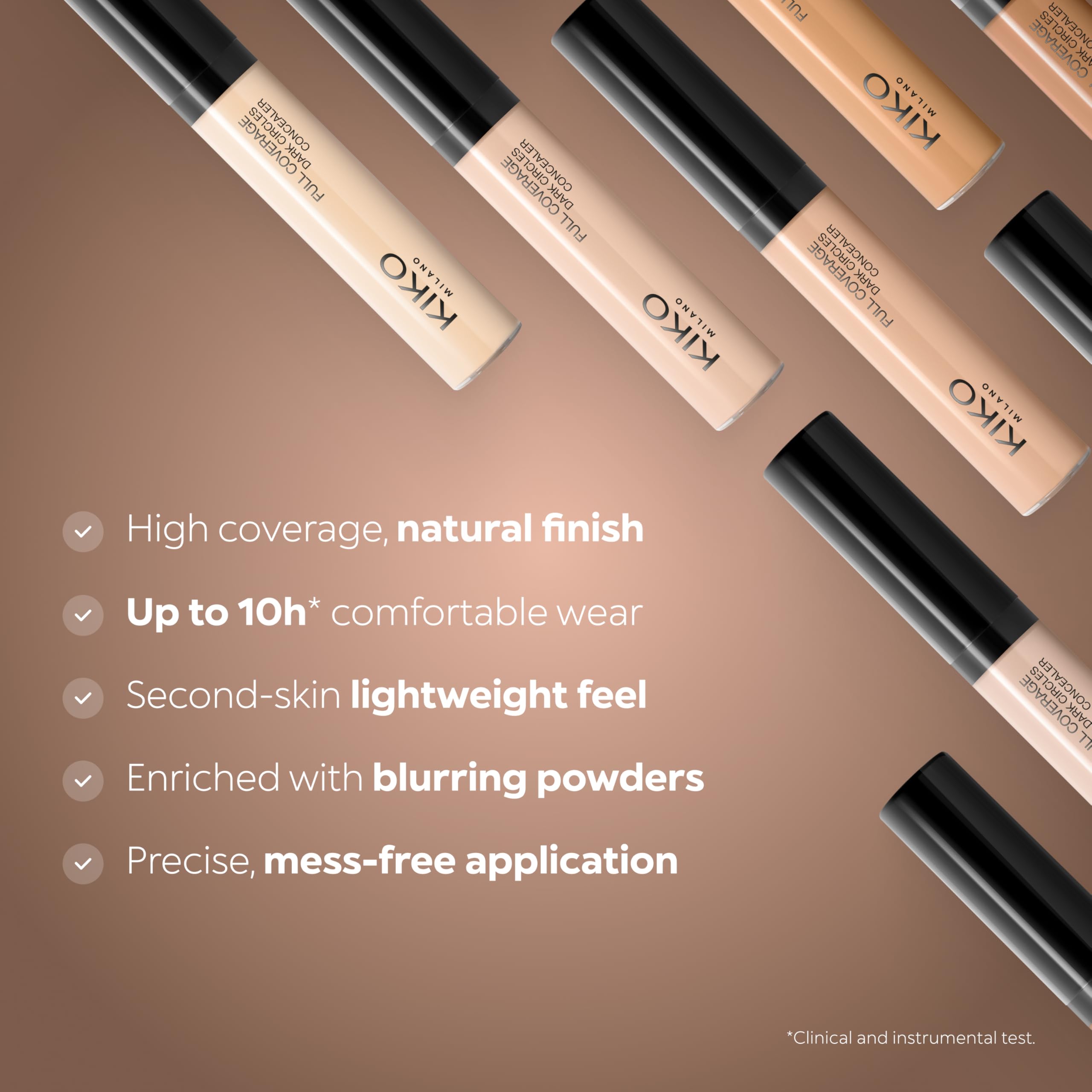 KIKO Milano Full Coverage Dark Circles Concealer 02 | High-Coverage Liquid Concealer For The Face And Eye Area Halalzen