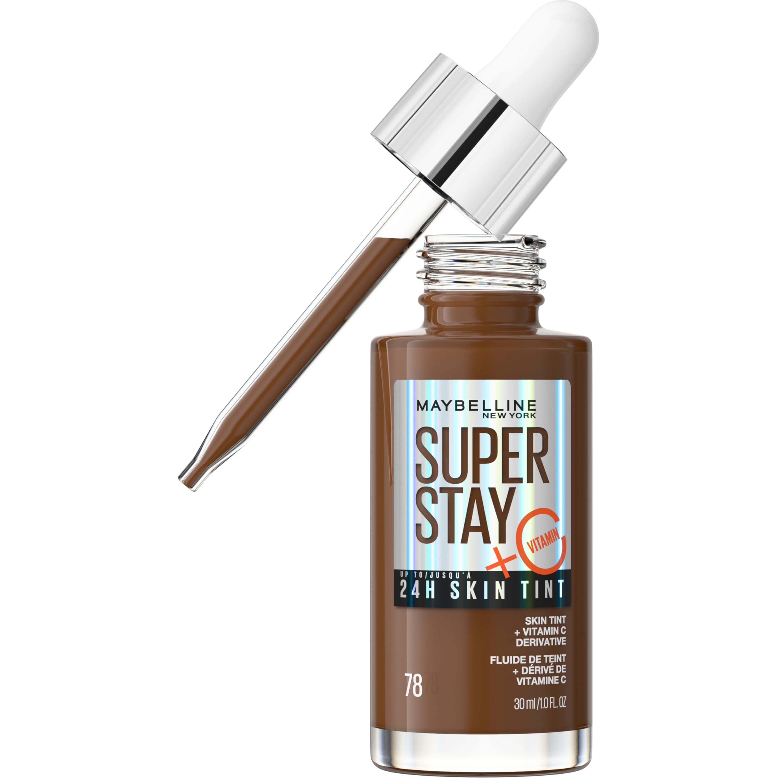Maybelline Super Stay Skin Tint Foundation, With Vitamin C*, Brighten and Glow Serum Foundation with Long-Lasting, Buildable Coverage, Up to 24H Wear, Vegan Formula, Shade 06 Halalzen