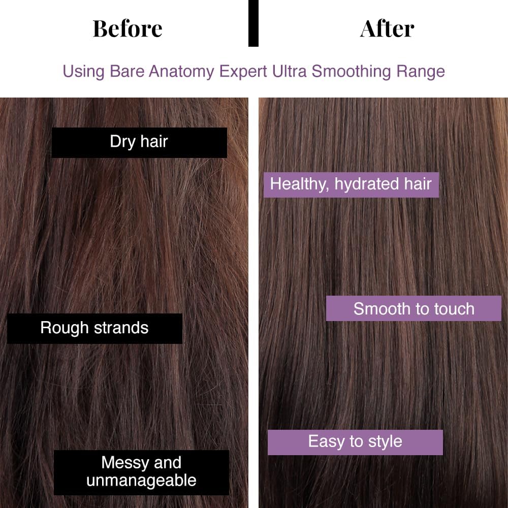 Bare Anatomy Ultra Smoothing Hair Serum Powered By Carbohydrate Complex & Niacinamide | Serum for Smooth & Shiny Hair | For Dry & Frizzy Hair | Women & Men | 100ml