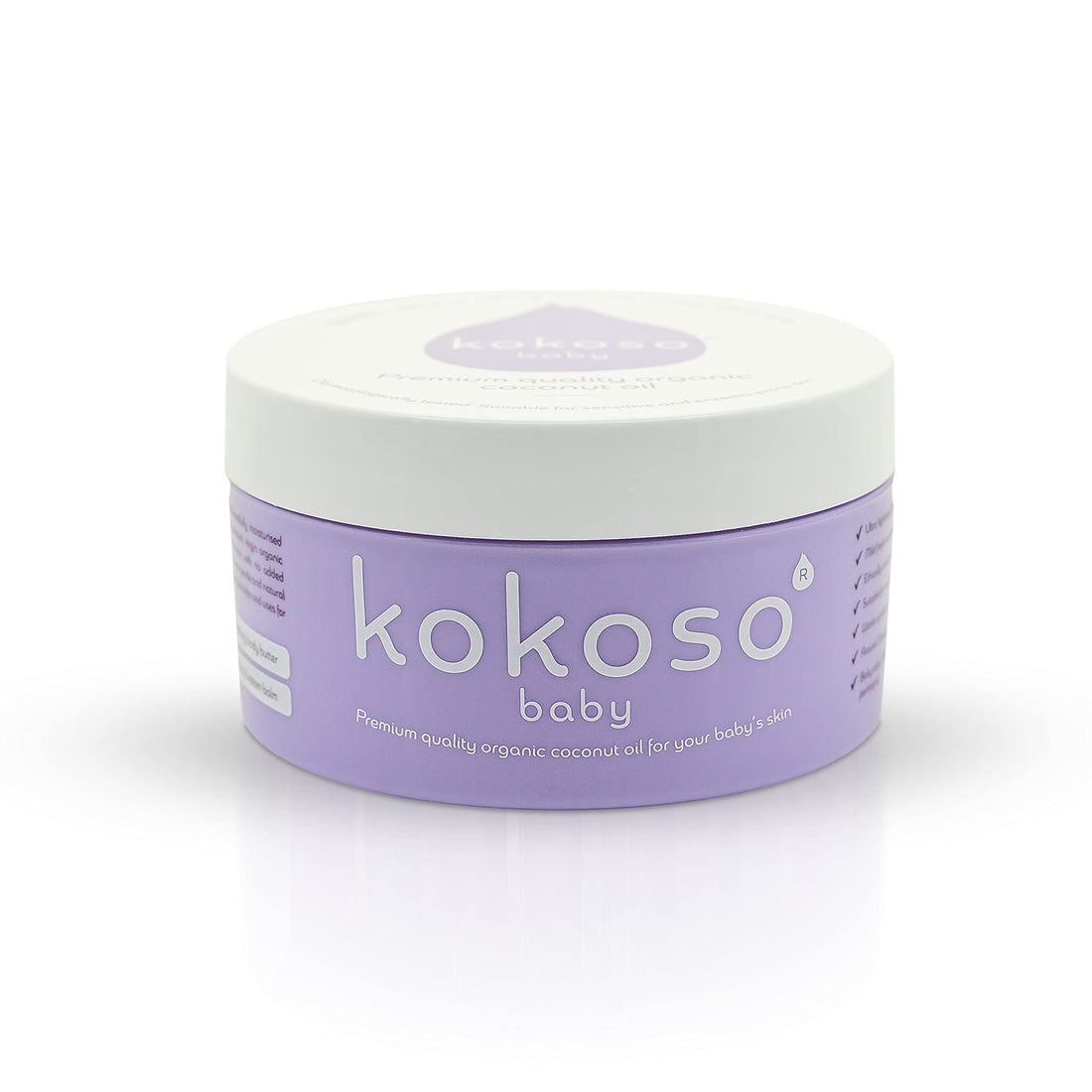 Kokoso Baby Organic Coconut Oil - Moisturising 100% Natural Baby Oil for Baby Massage, Dry, Sensitive and Normal Baby Skin - 200ml Halalzen