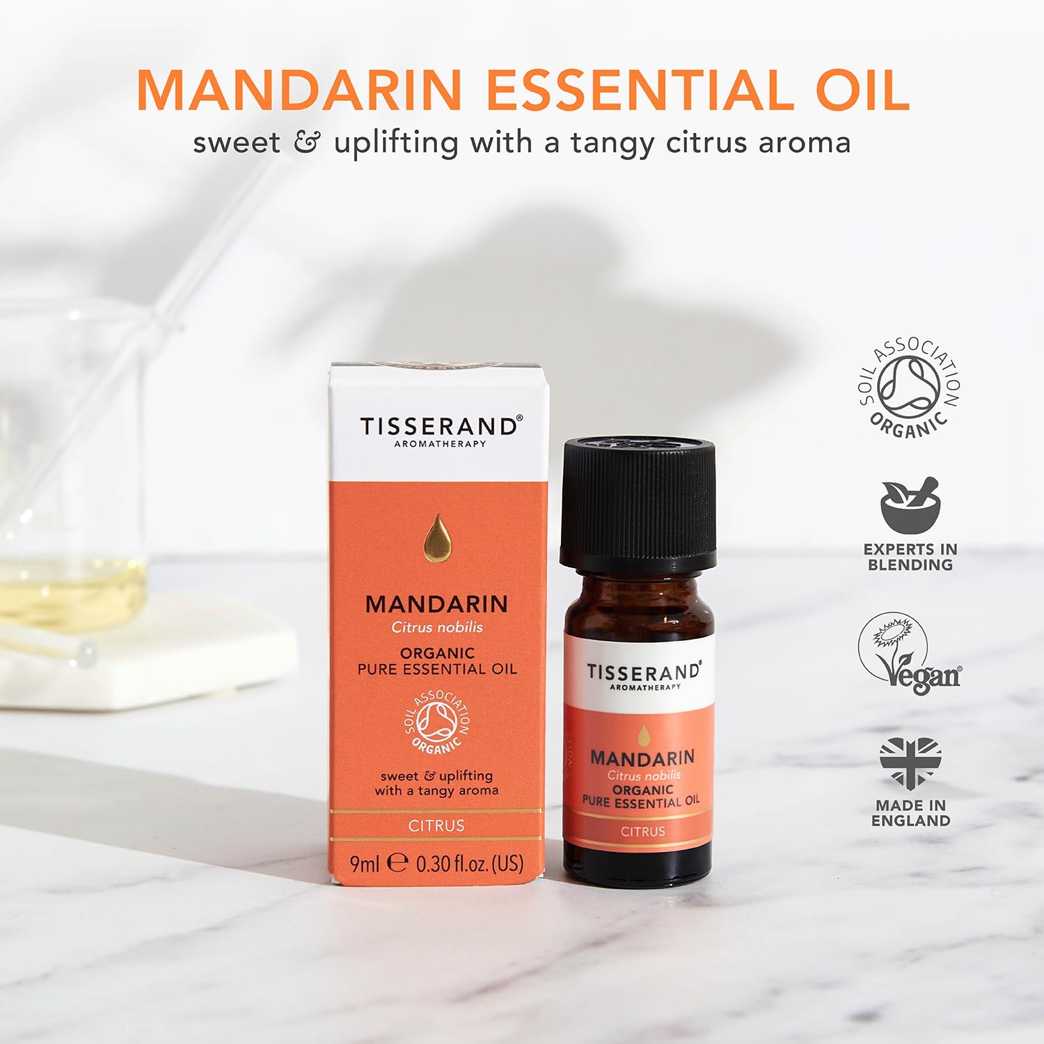 Tisserand Aromatherapy,Lavender - Organic Essential Oil,Massage Oil, Aromatherapy Oil, Skin Oil, Oil for Diffuser,100% Pure Essential Oil - 9ml